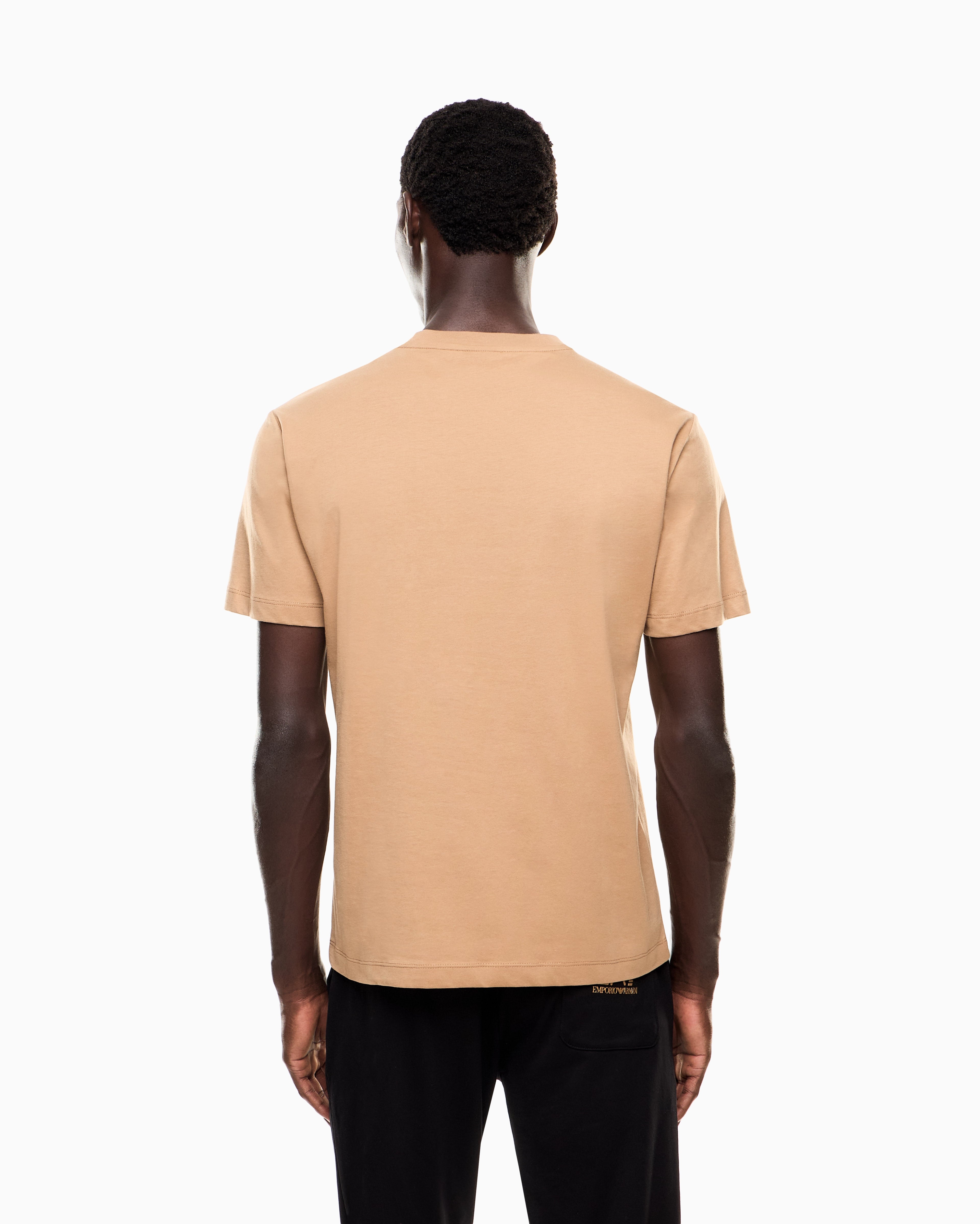 EA7 Logo Series cotton T-shirt with oversized logo