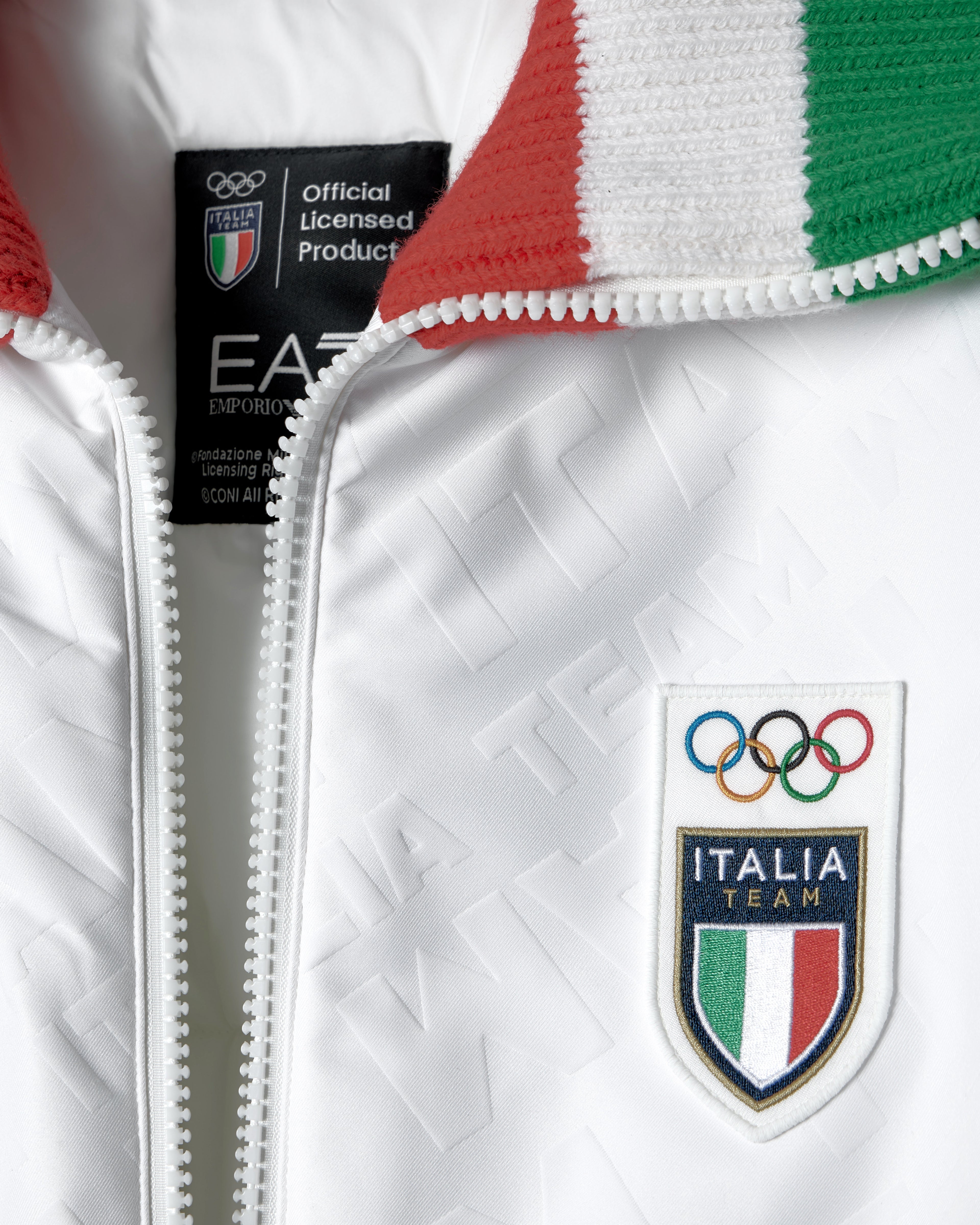 EA7 Waterproof padded bomber jacket for the Olympics