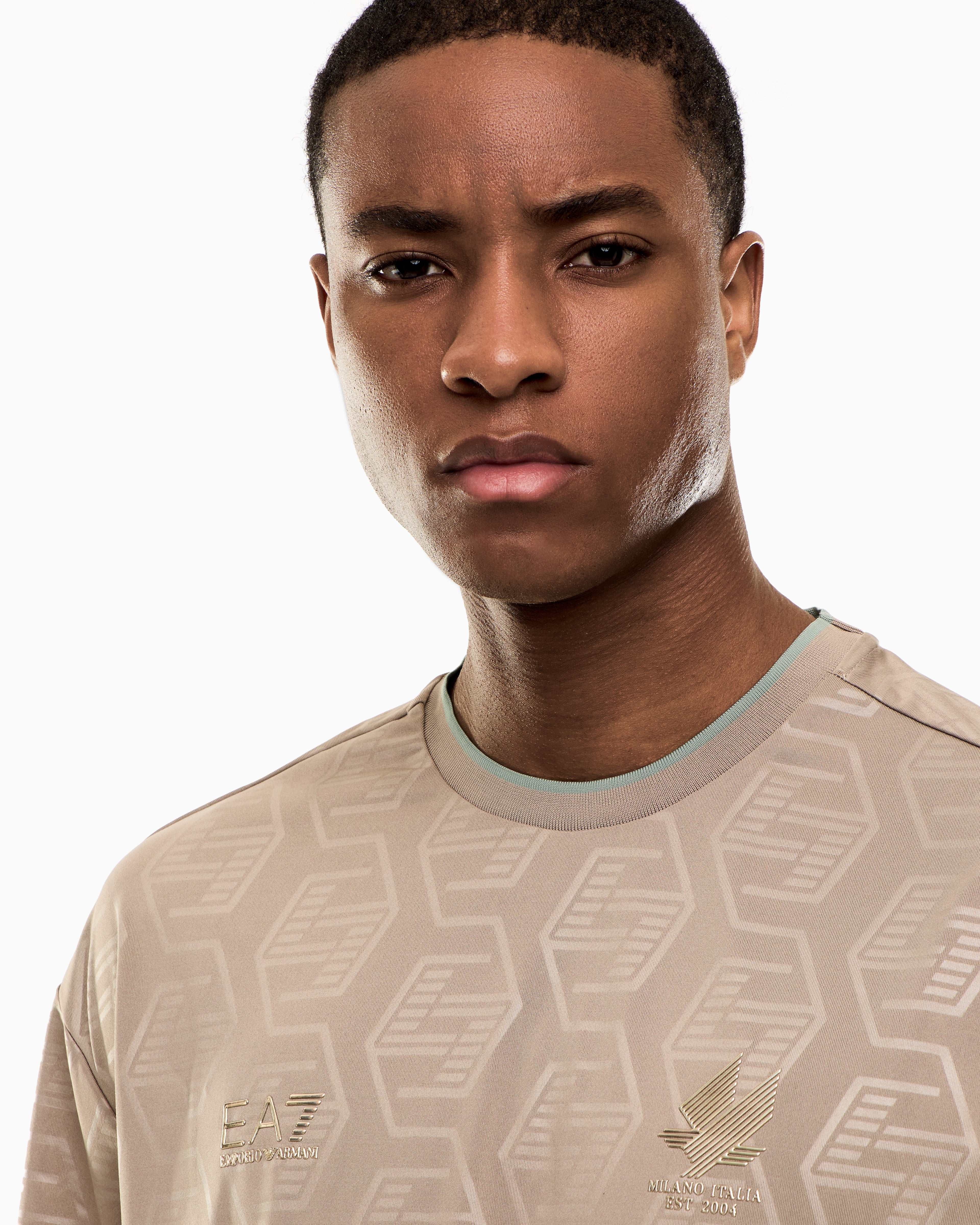 EA7 Soccer jersey T-shirt and shorts set