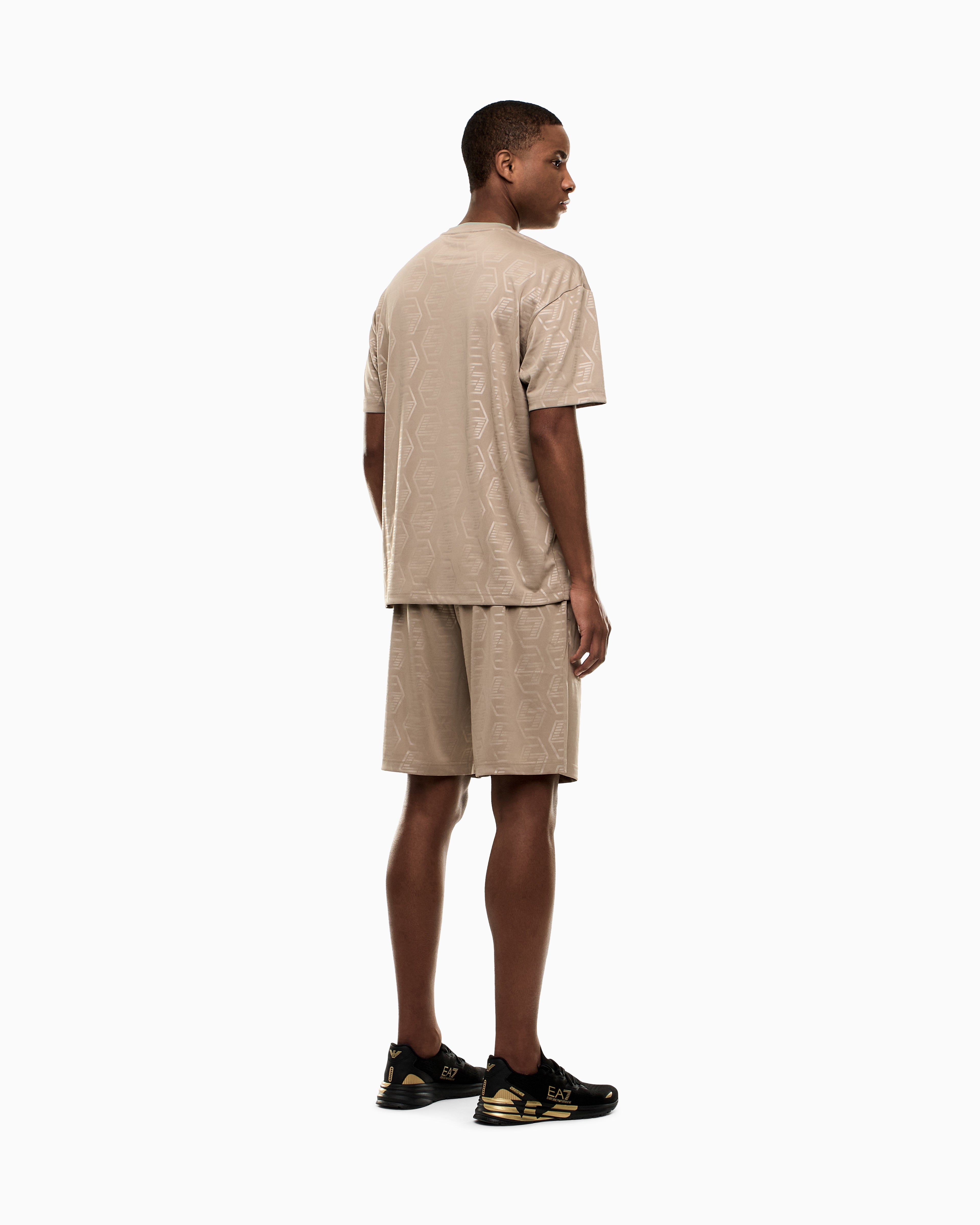 EA7 Soccer jersey T-shirt and shorts set