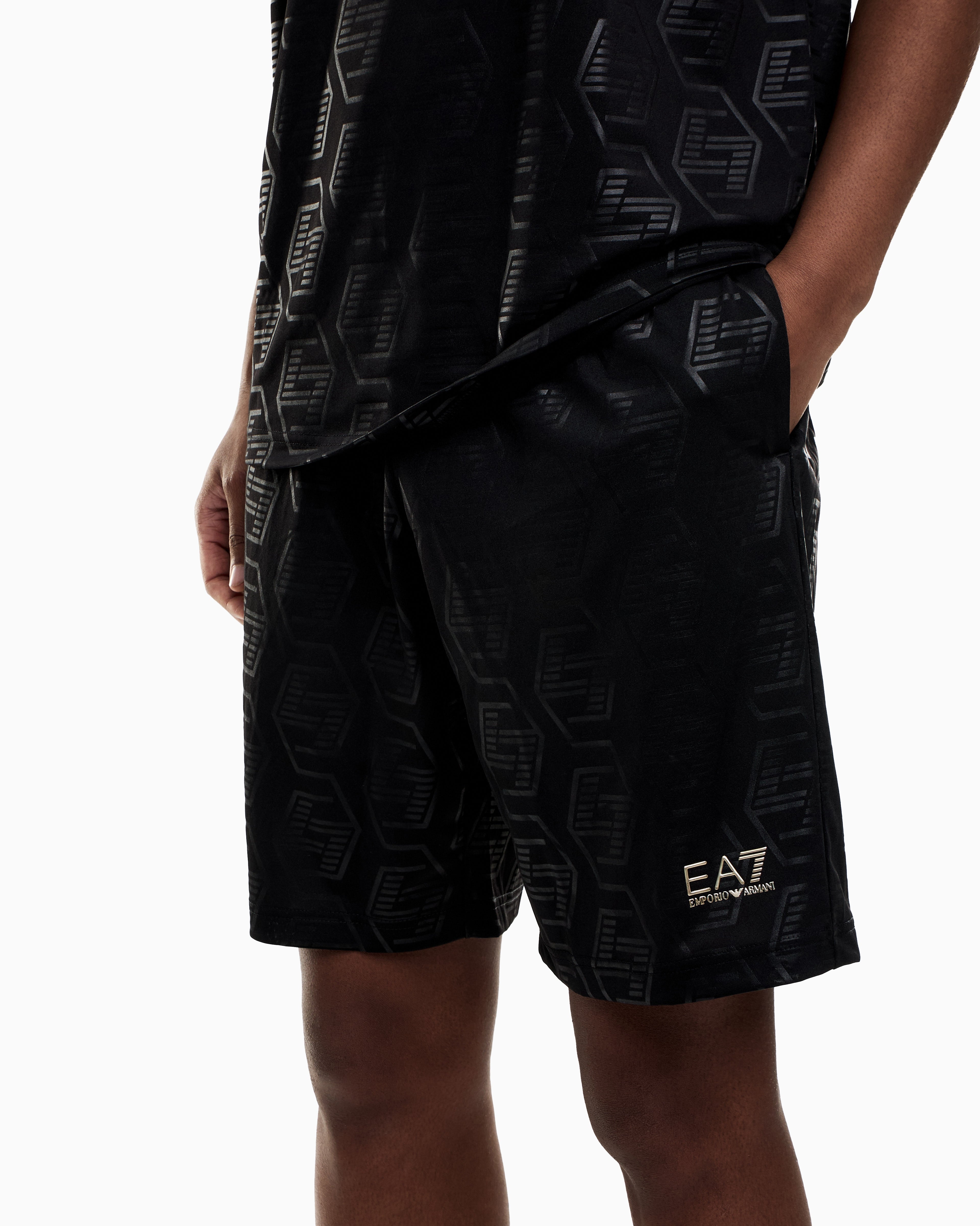EA7 Soccer jersey T-shirt and shorts set