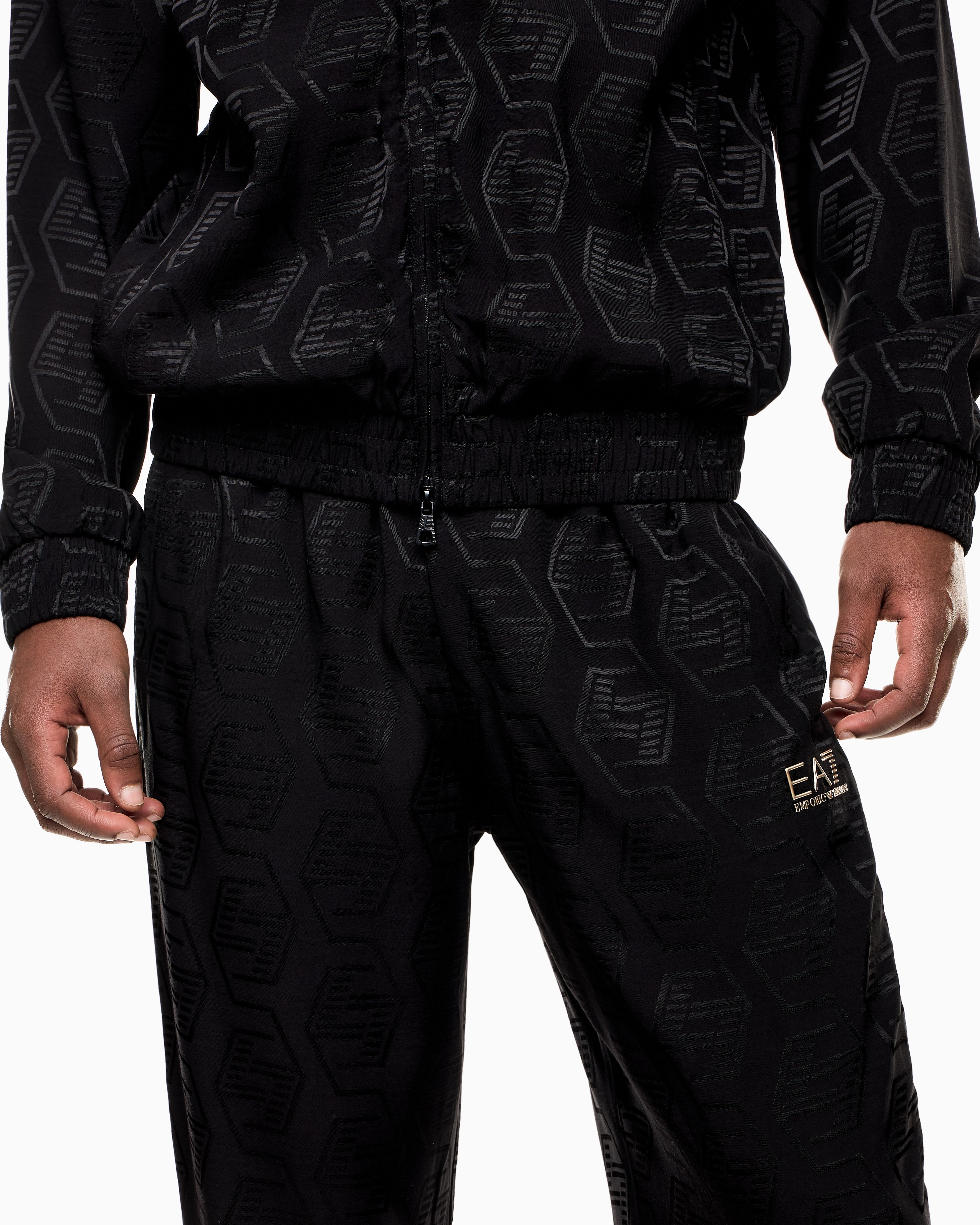 EA7 Soccer tracksuit in jacquard viscose