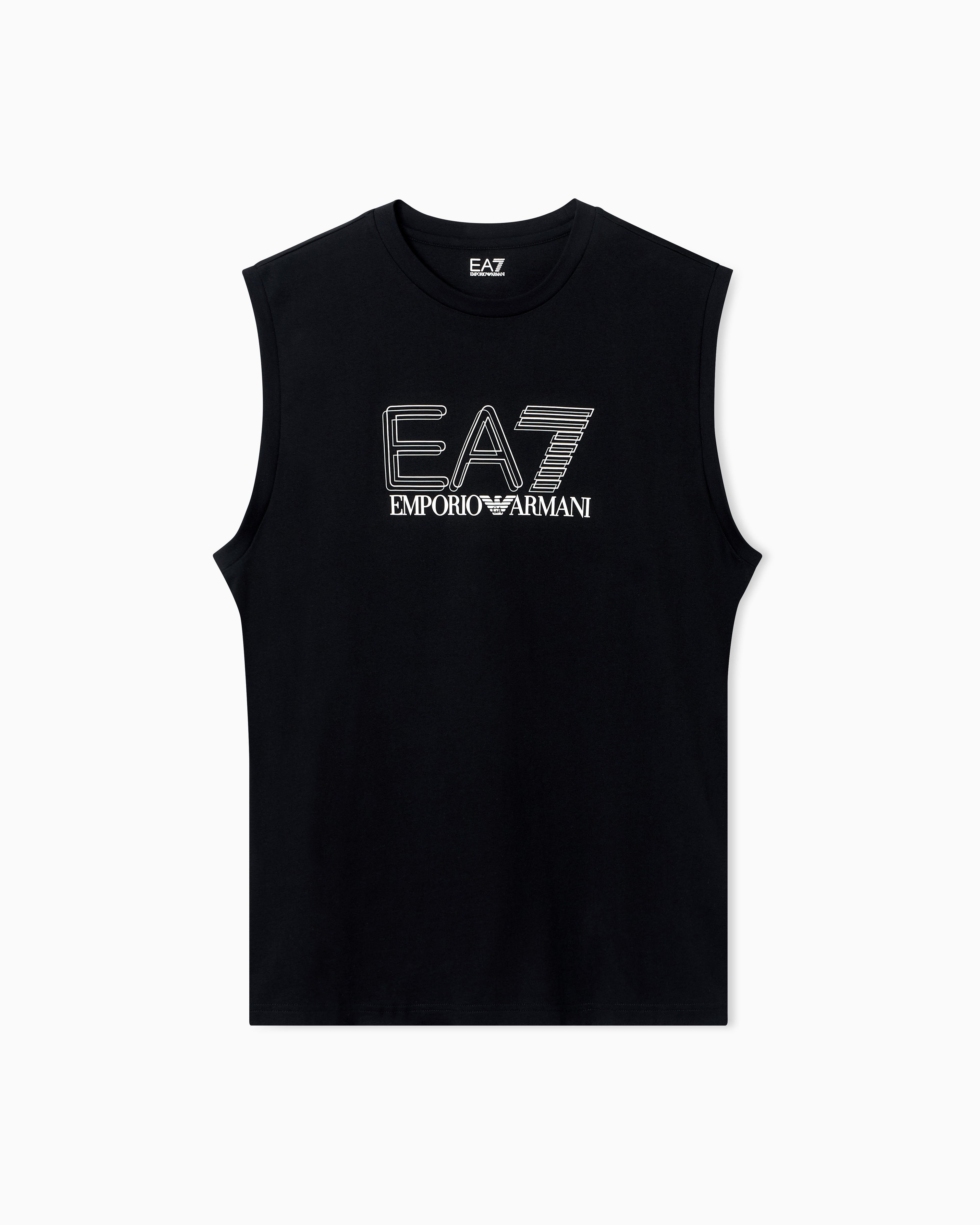 EA7 Visibility regular-fit tank top in cotton jersey