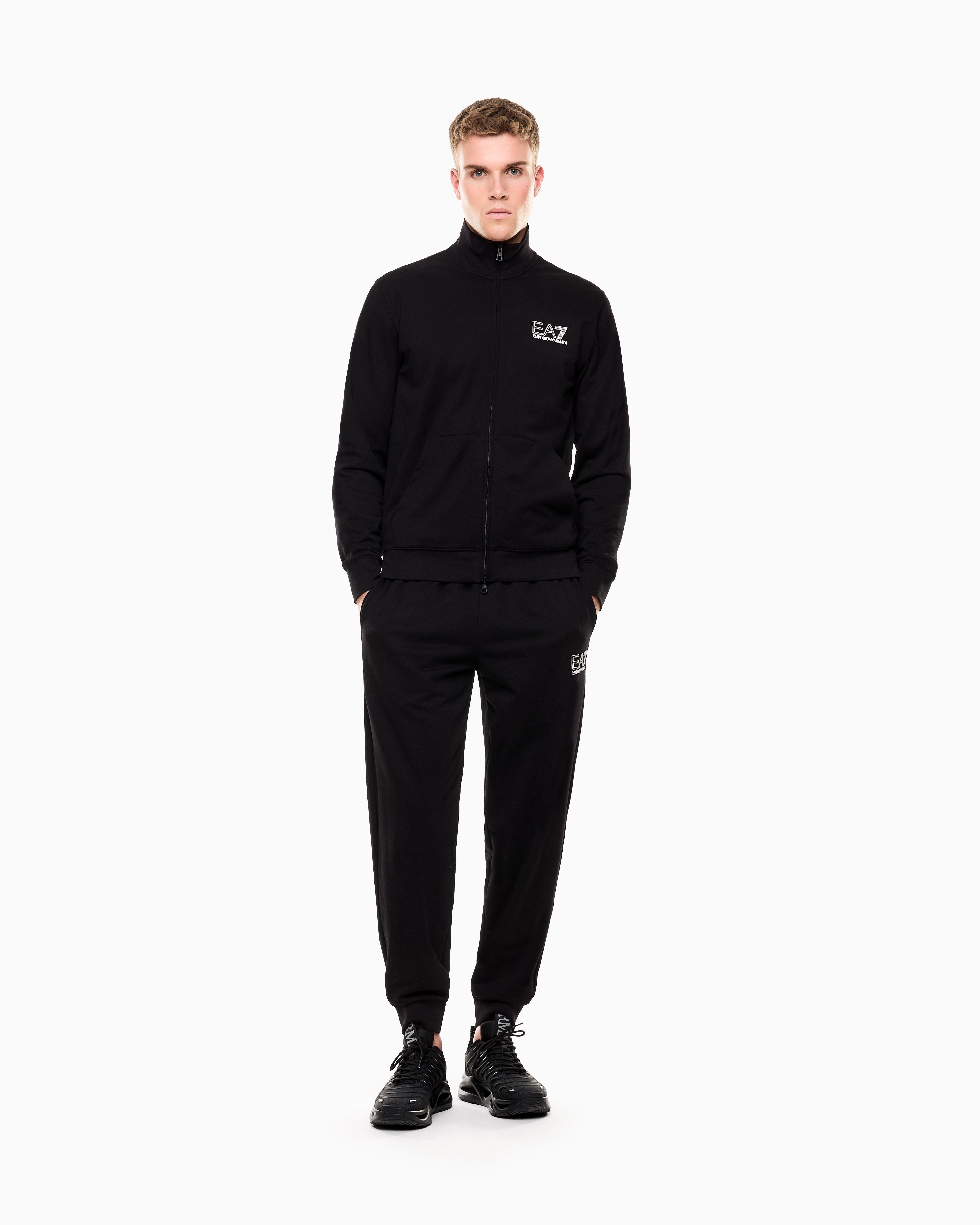 EA7 Jersey tracksuit with logo details