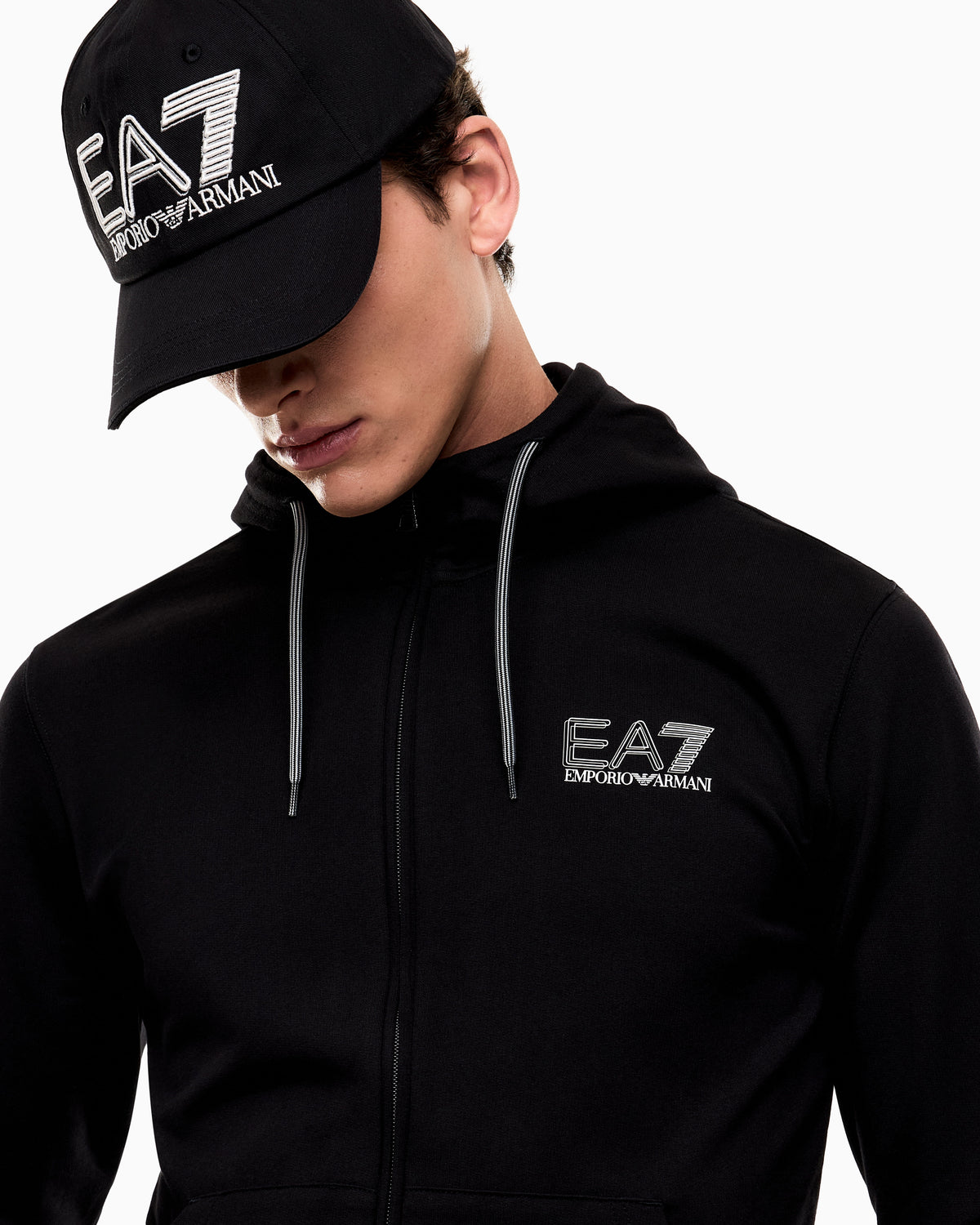 EA7 Pure cotton tracksuit with hood