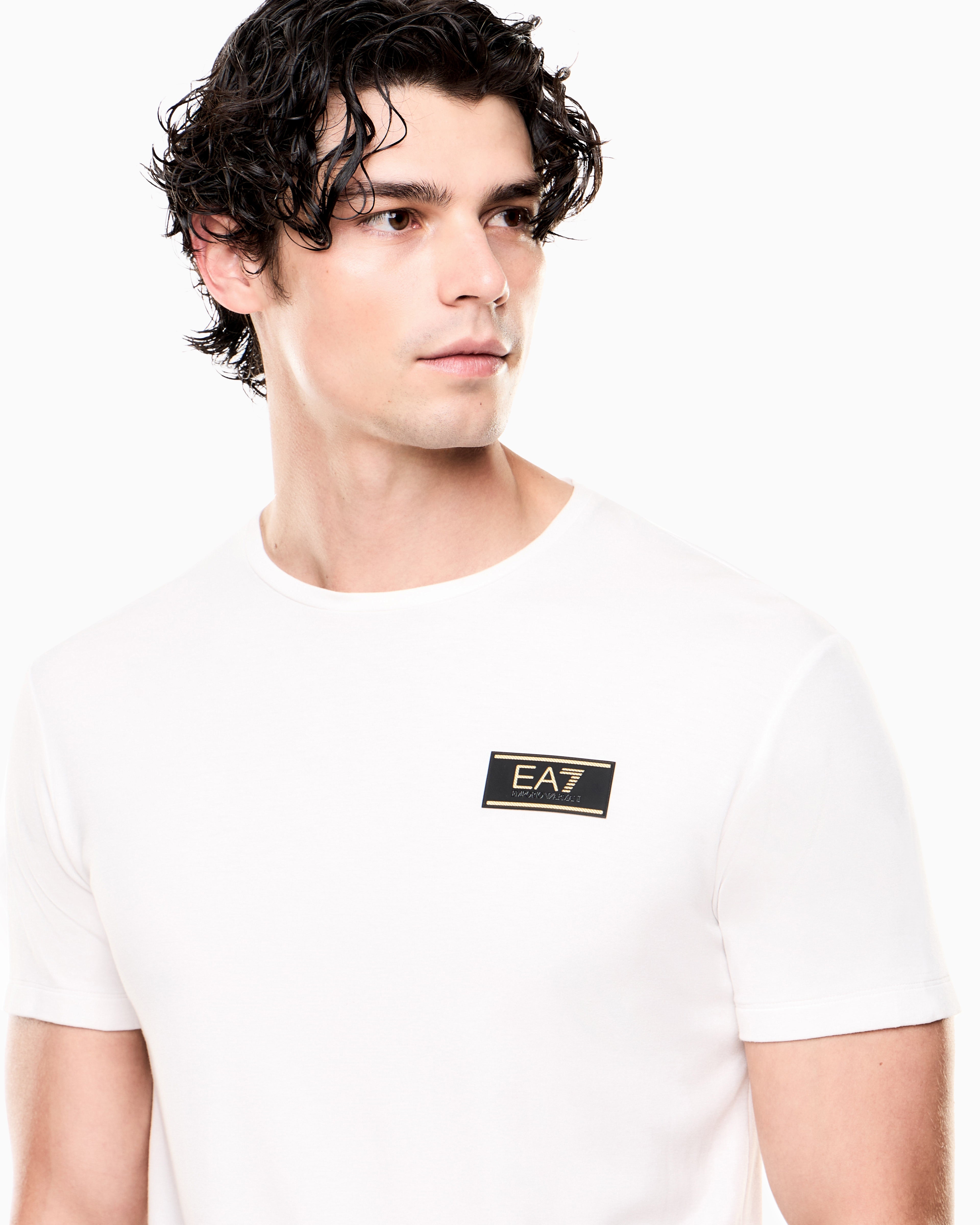 EA7 Premium Label stretch viscose-blend crew-neck T-Shirt