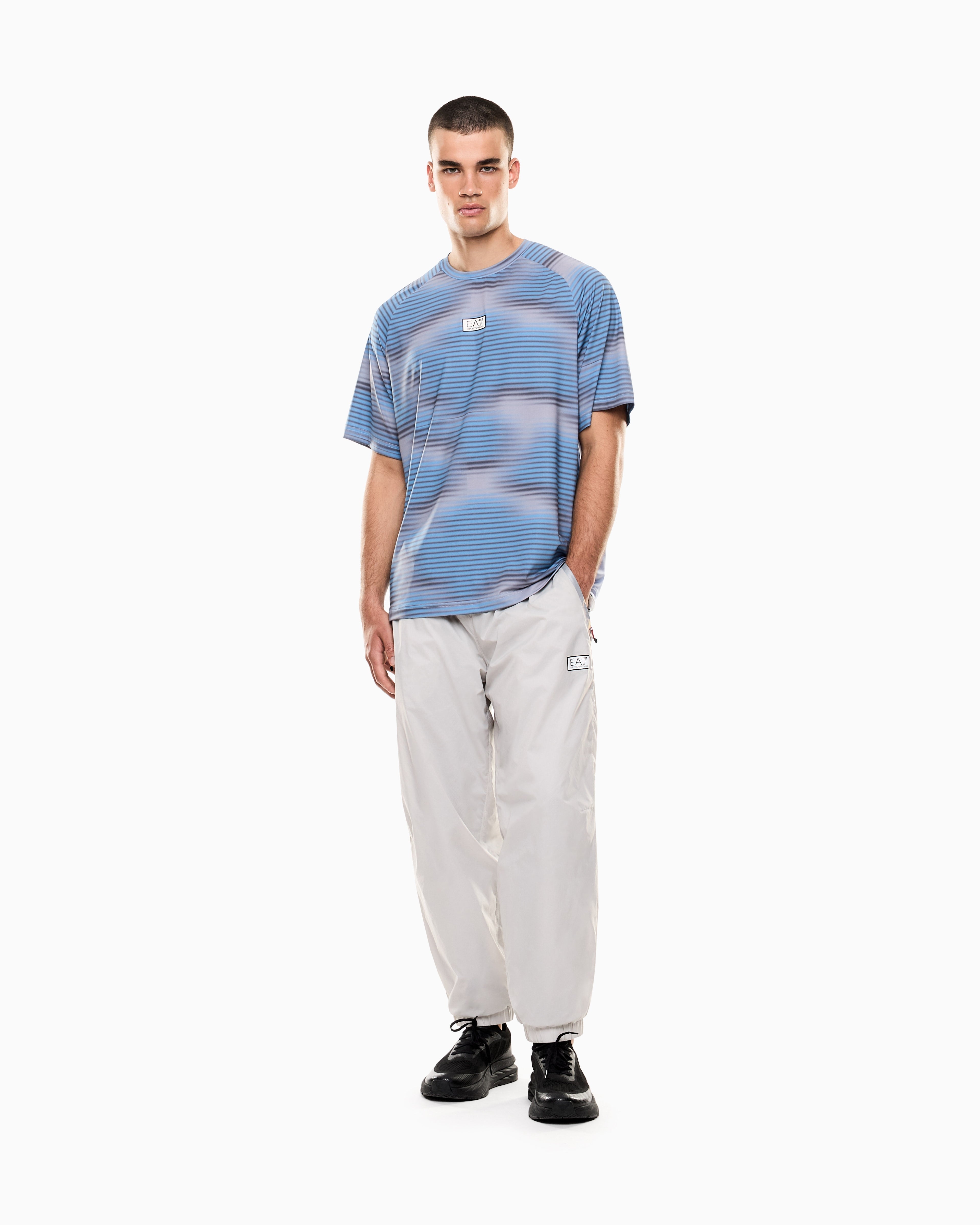 EA7 Dynamic Athlete printed T-shirt in VENTUS7 technical fabric