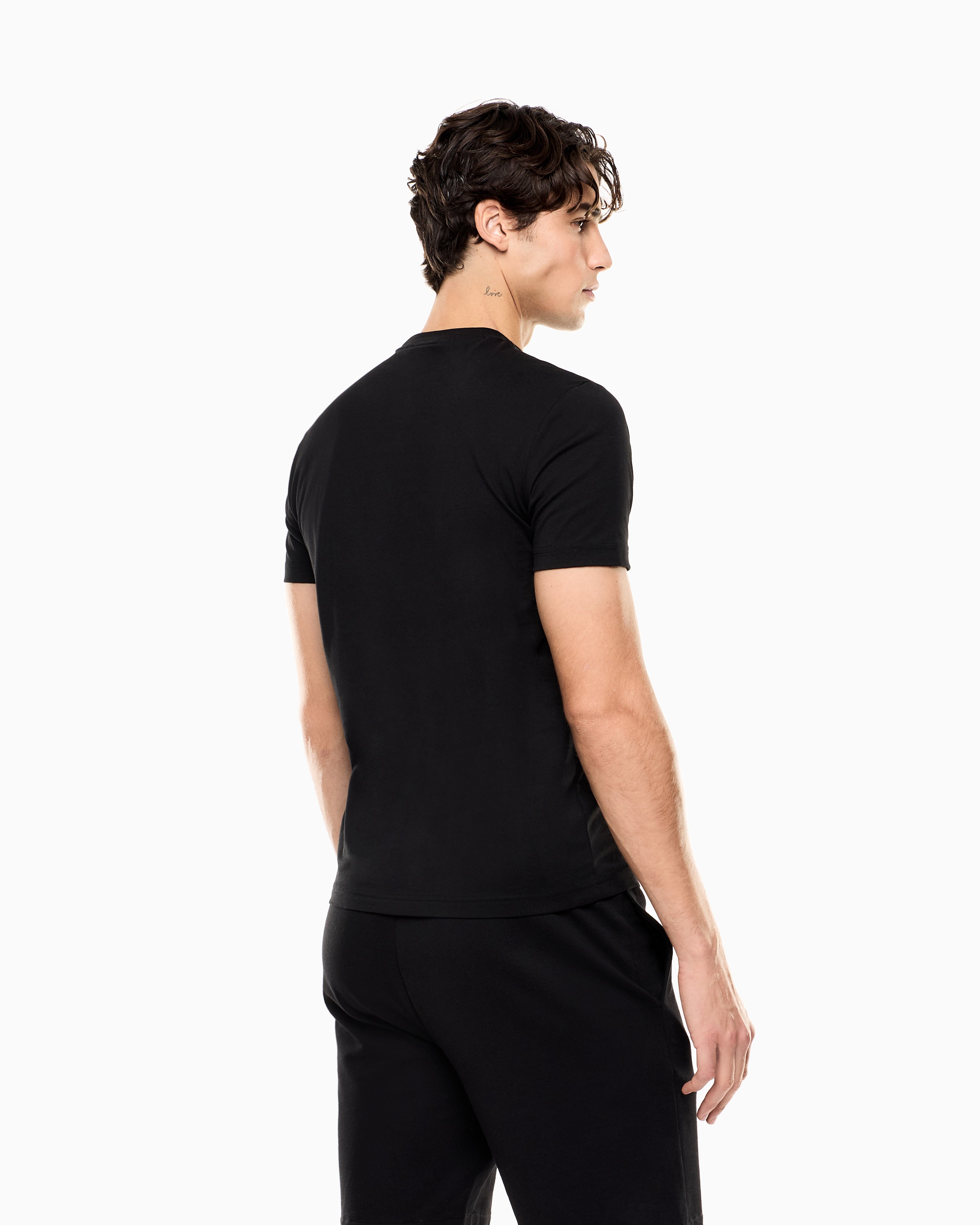 EA7 Slim-fit t-shirt Core Identity in cotton with big logo