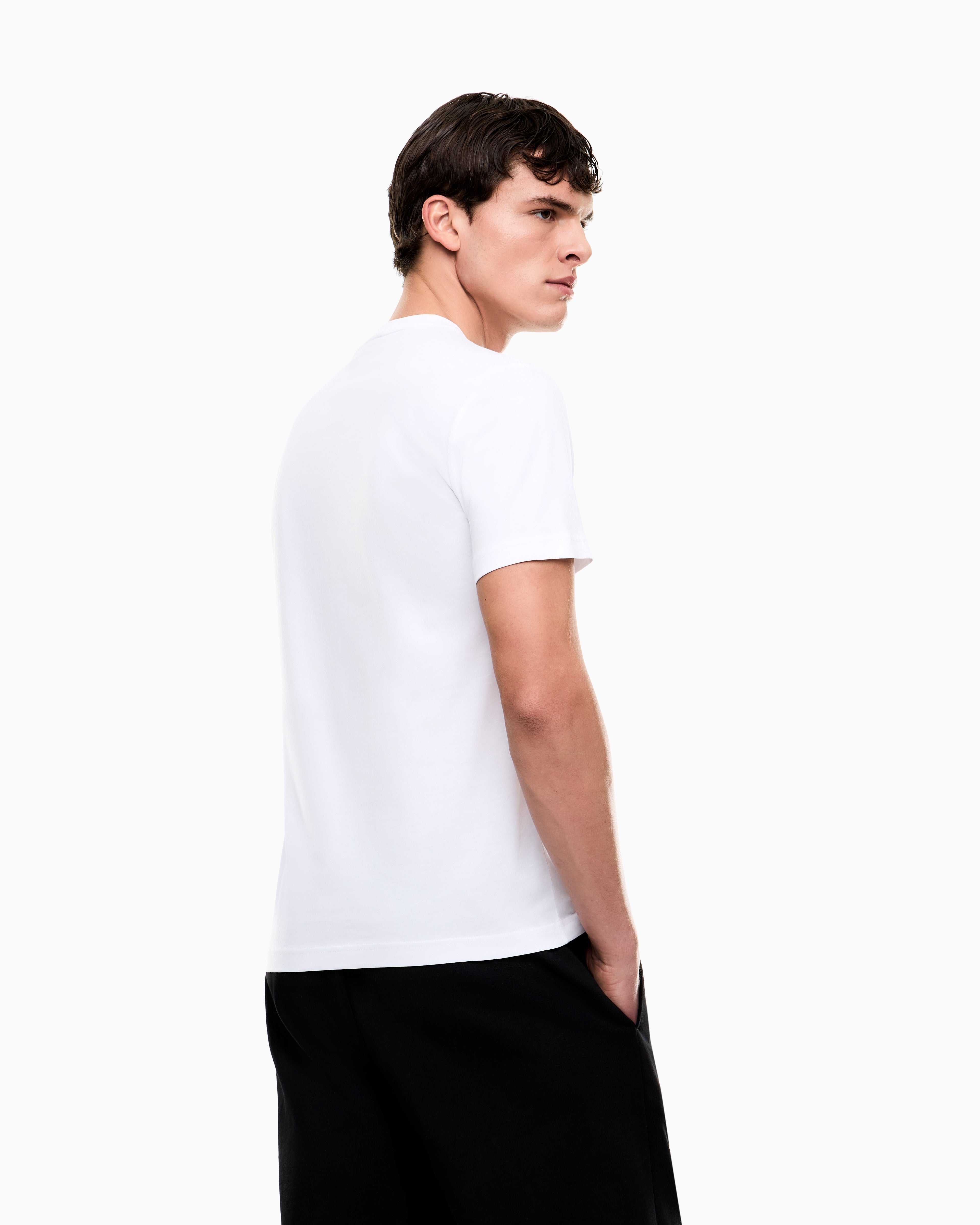 EA7 Slim-fit t-shirt Core Identity in cotton with big logo