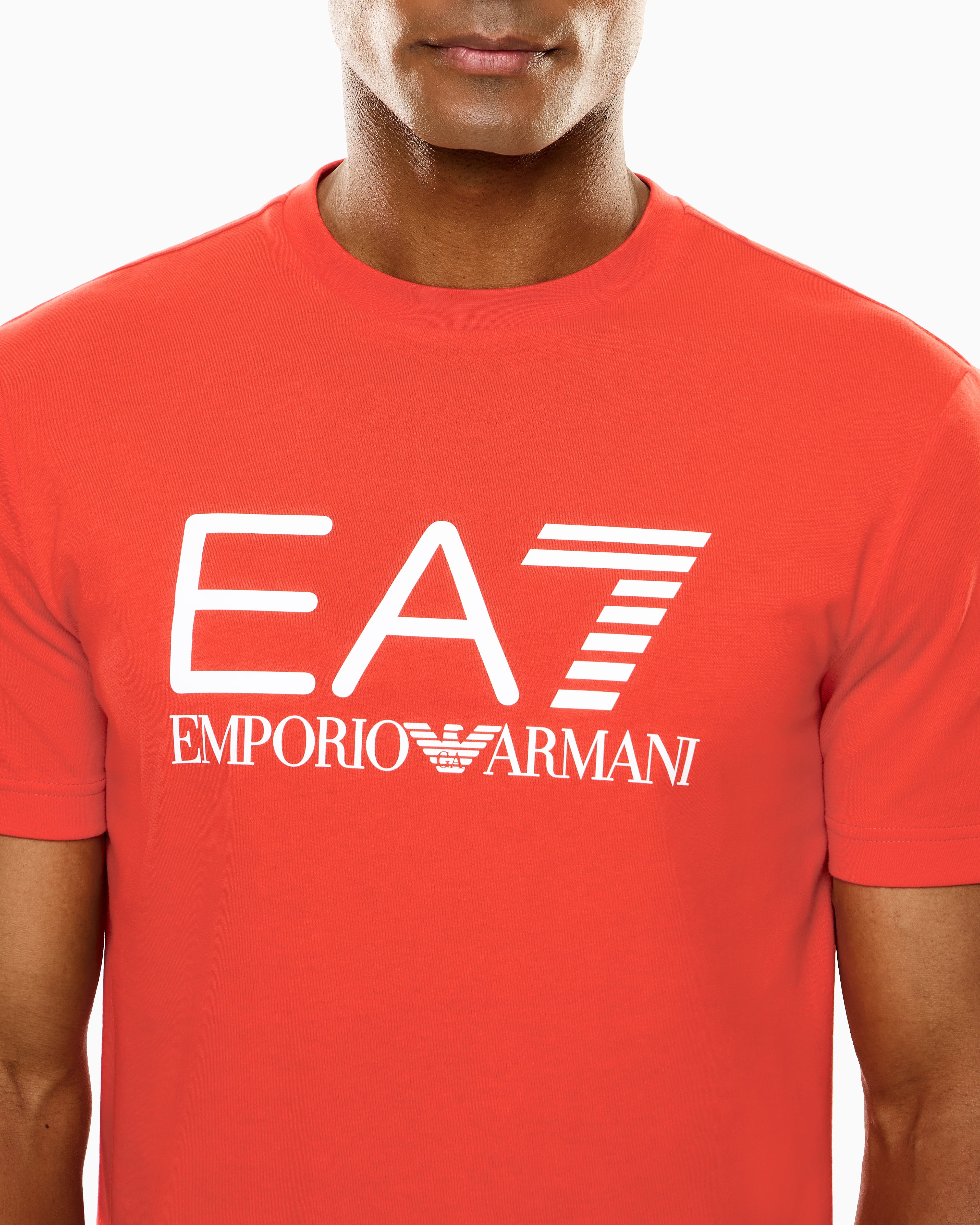 EA7 Slim-fit t-shirt Core Identity in cotton with big logo