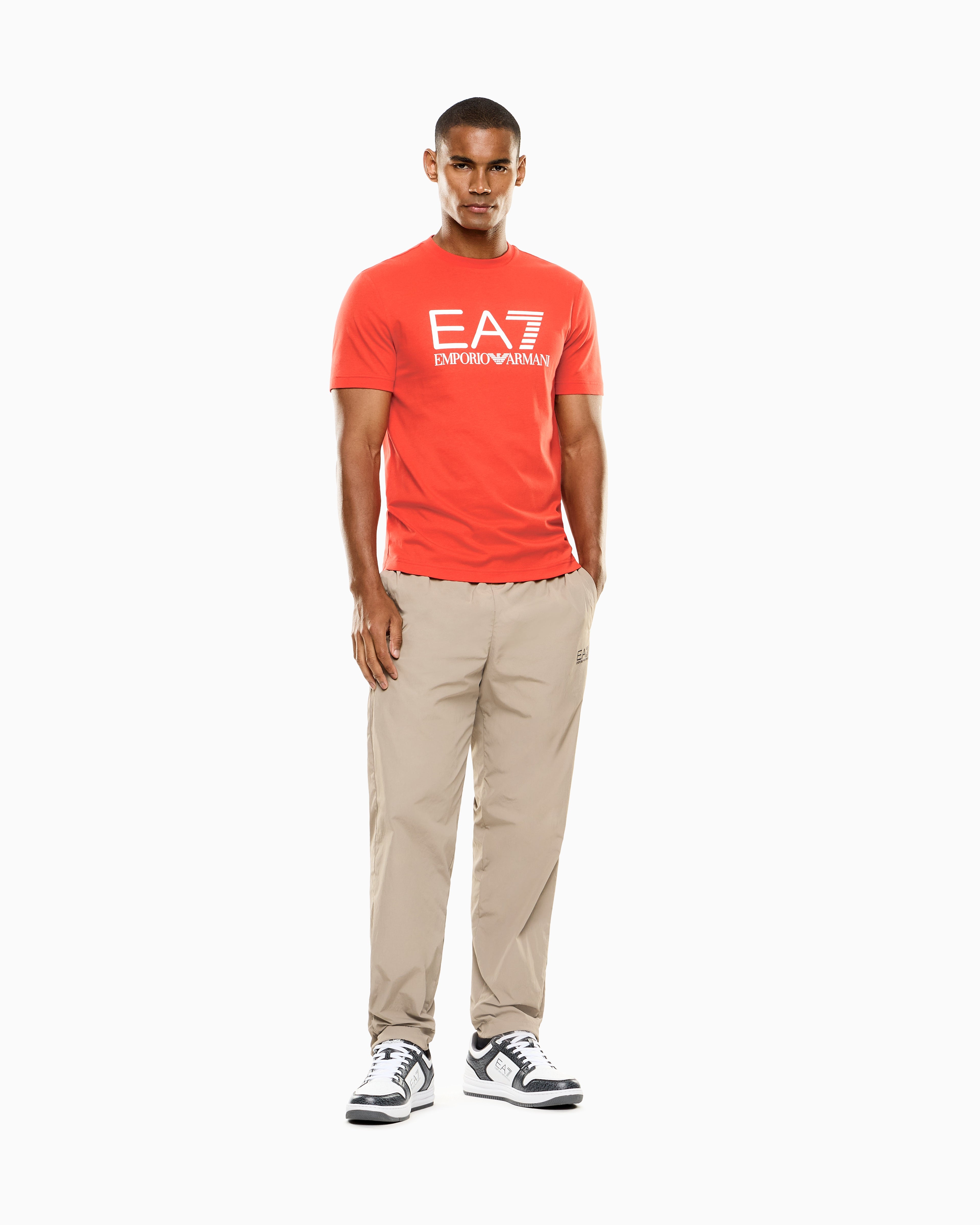 EA7 Slim-fit t-shirt Core Identity in cotton with big logo