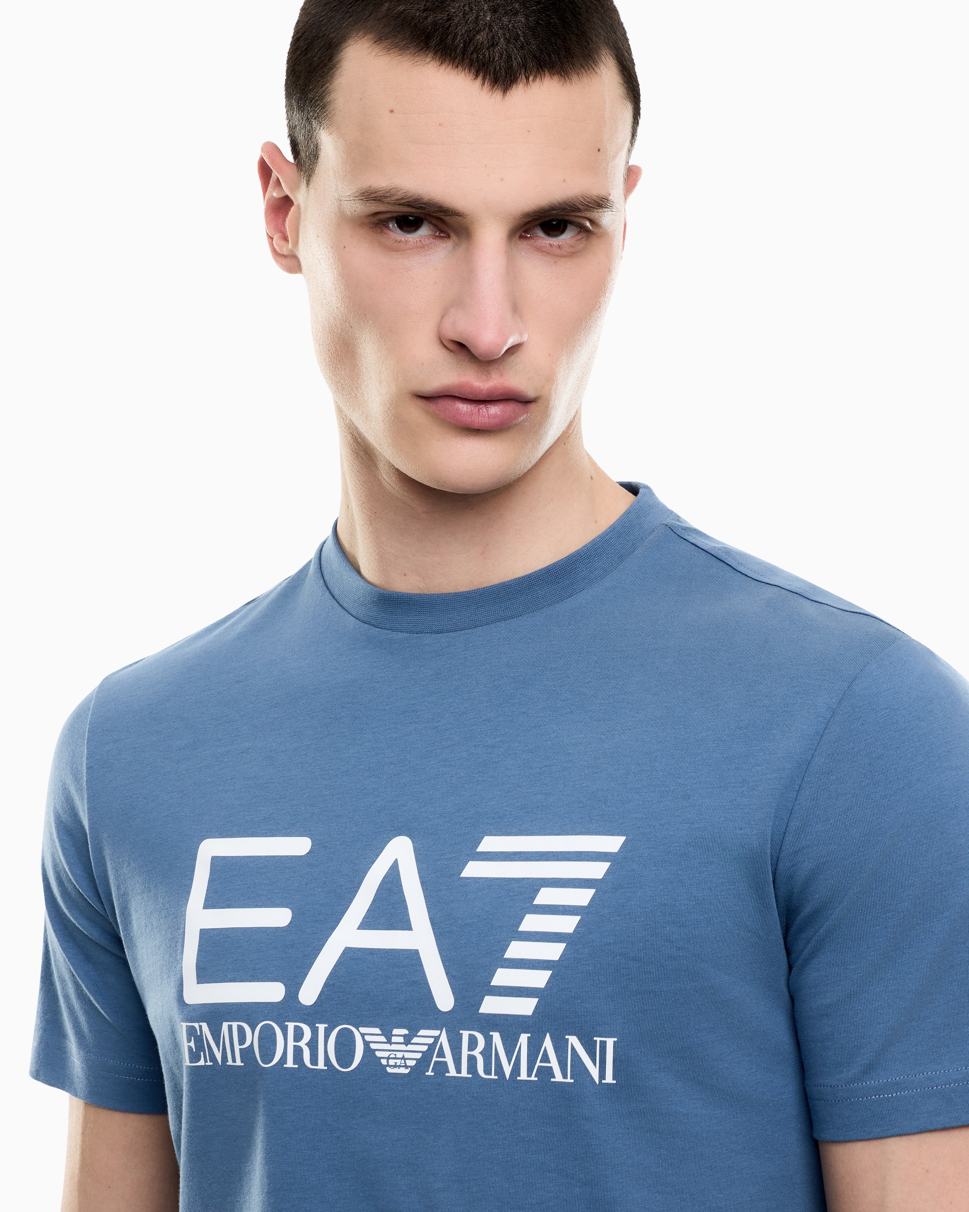 EA7 Slim-fit t-shirt Core Identity in cotton with big logo