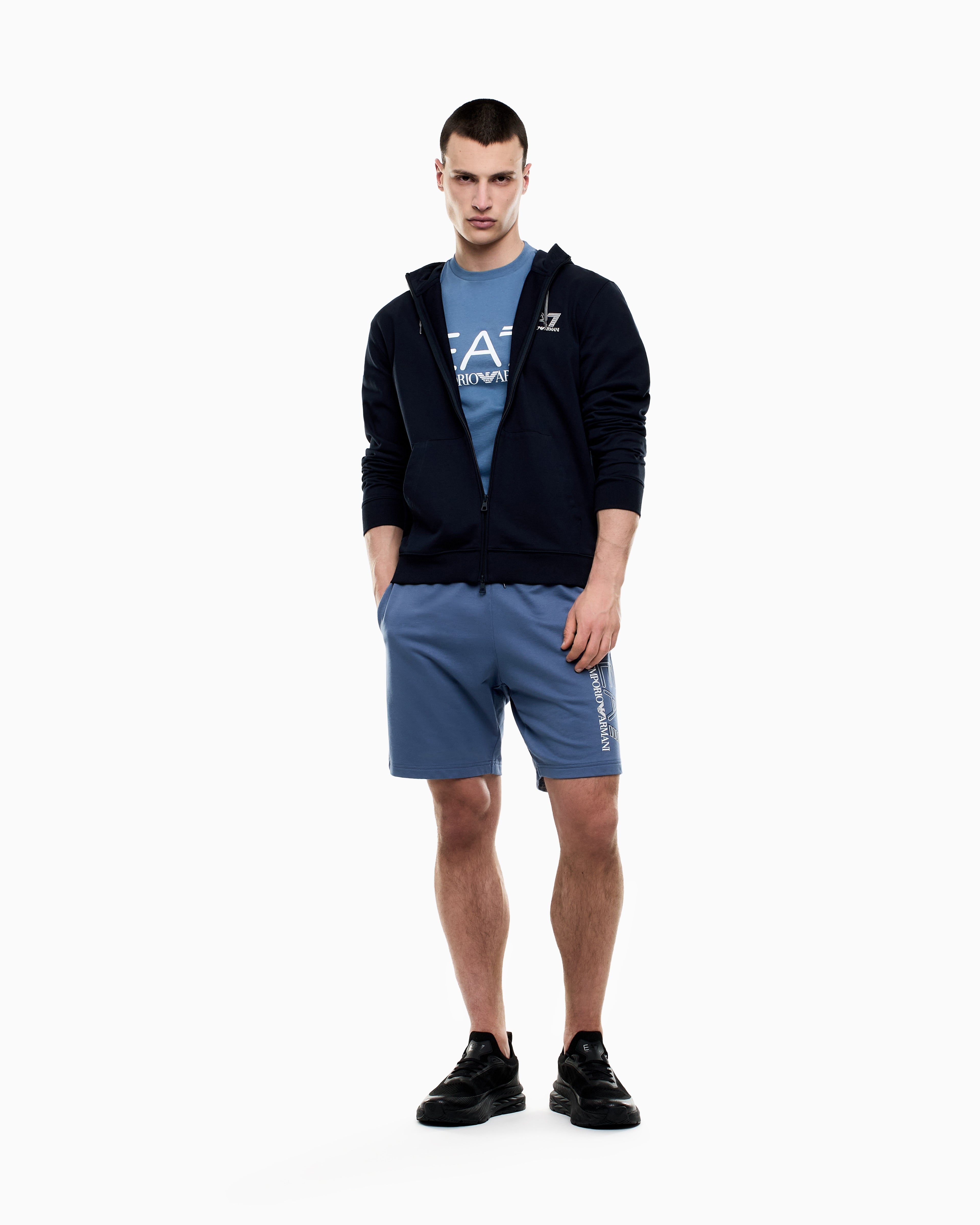 EA7 Slim-fit t-shirt Core Identity in cotton with big logo