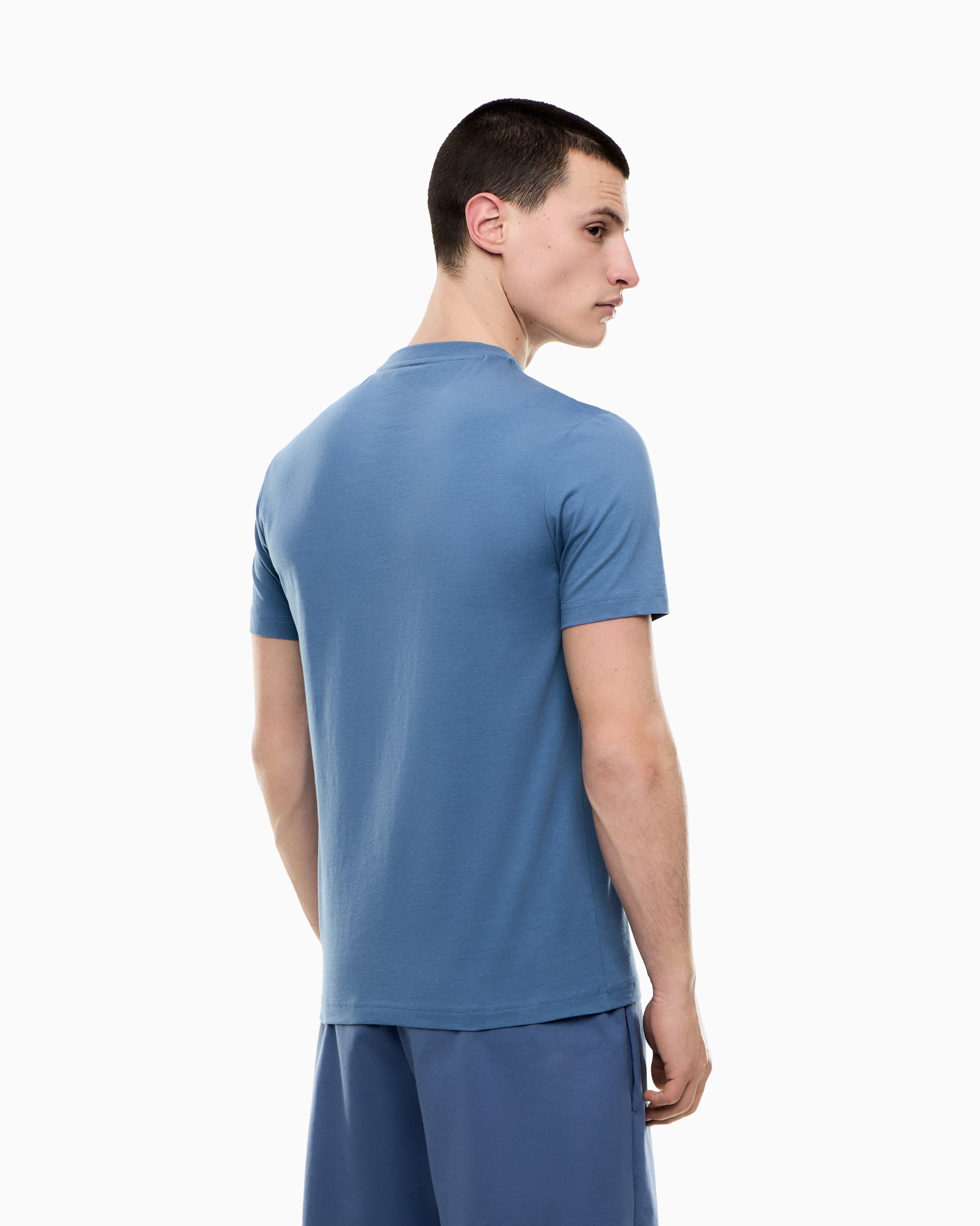 EA7 Slim-fit t-shirt Core Identity in cotton with big logo