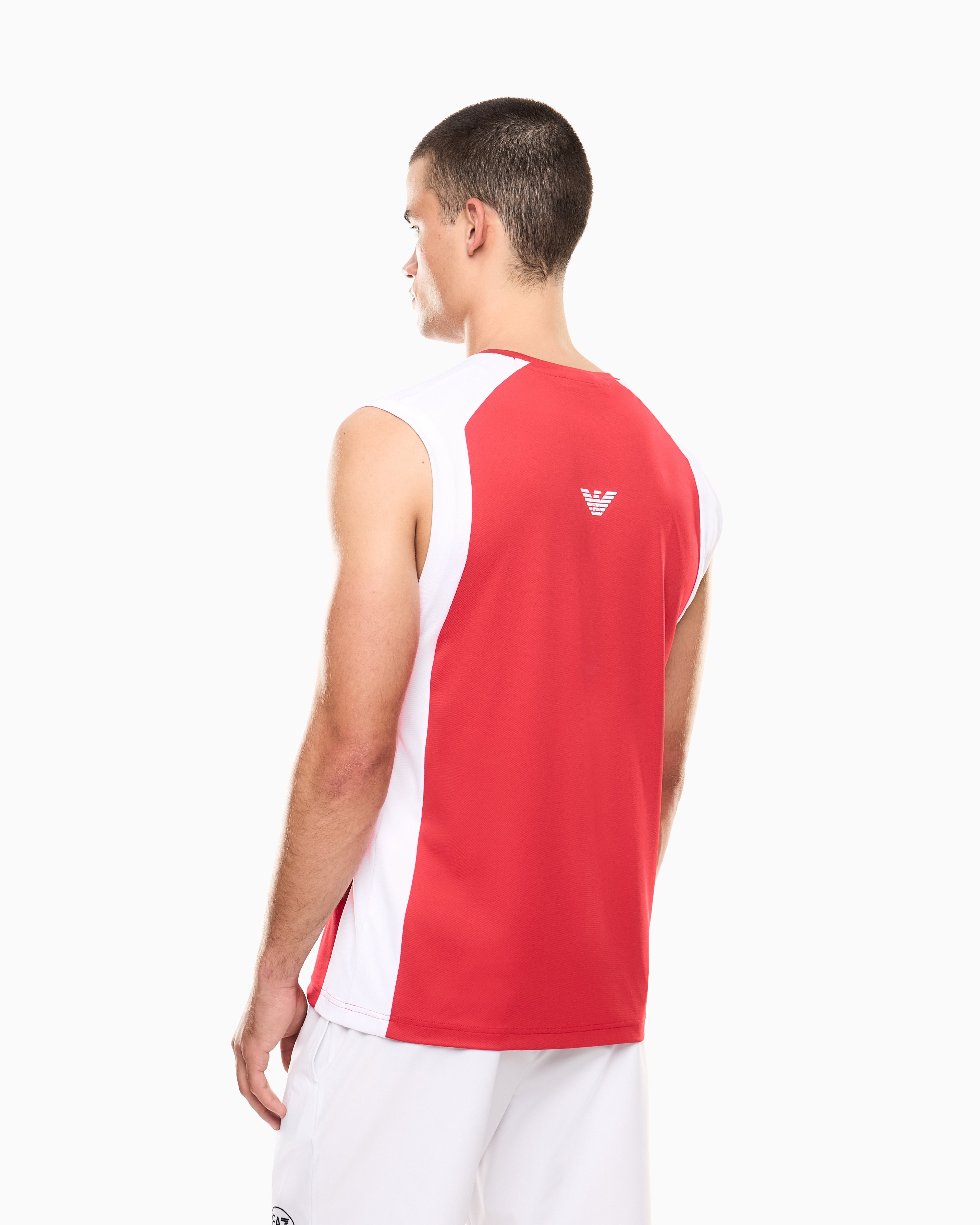 EA7 Tennis Pro tank top in VENTUS7 colour-block technical fabric