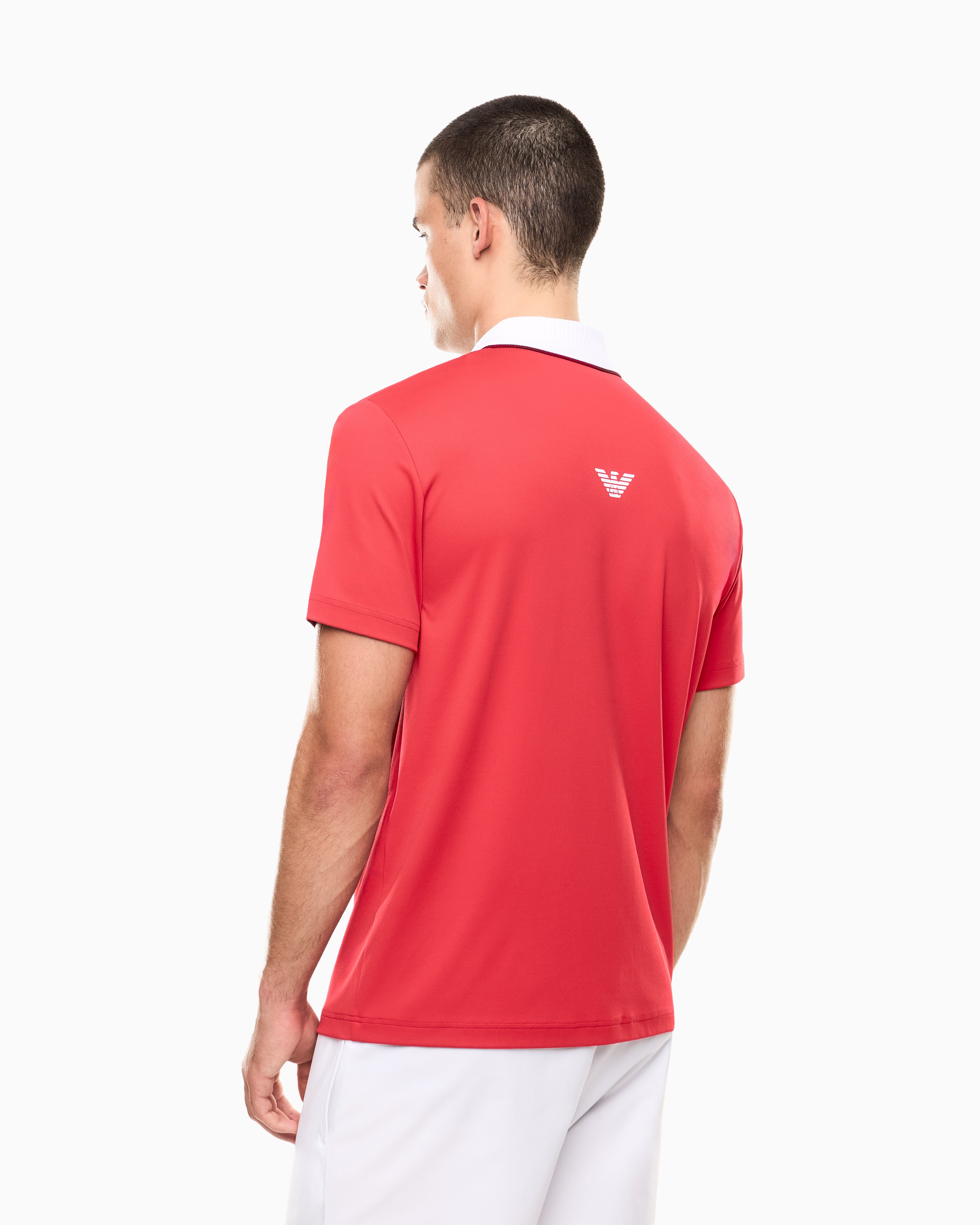 EA7 Tennis Pro zip-up polo shirt in VENTUS7 technical fabric