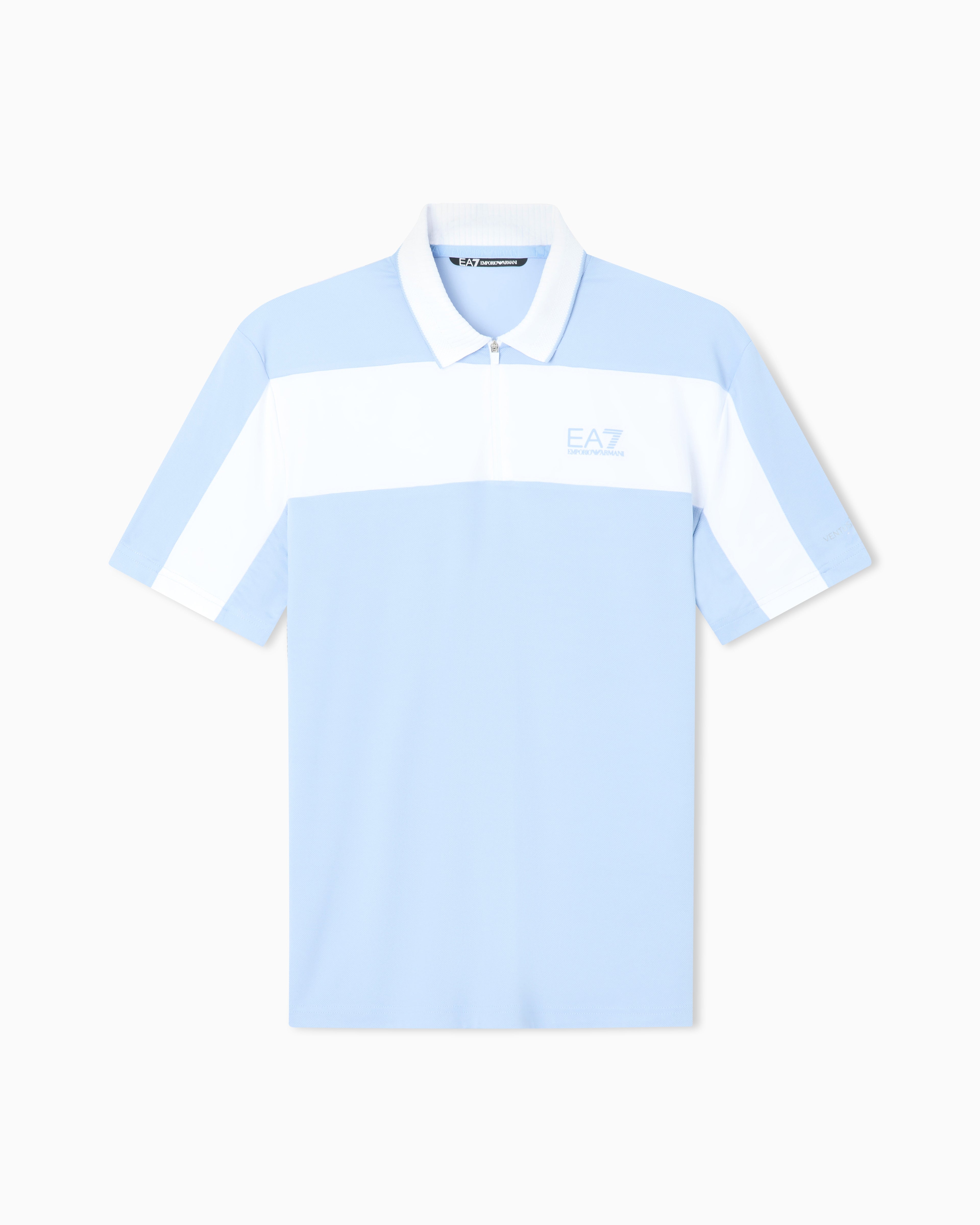 EA7 Tennis Pro zip-up polo shirt in VENTUS7 technical fabric