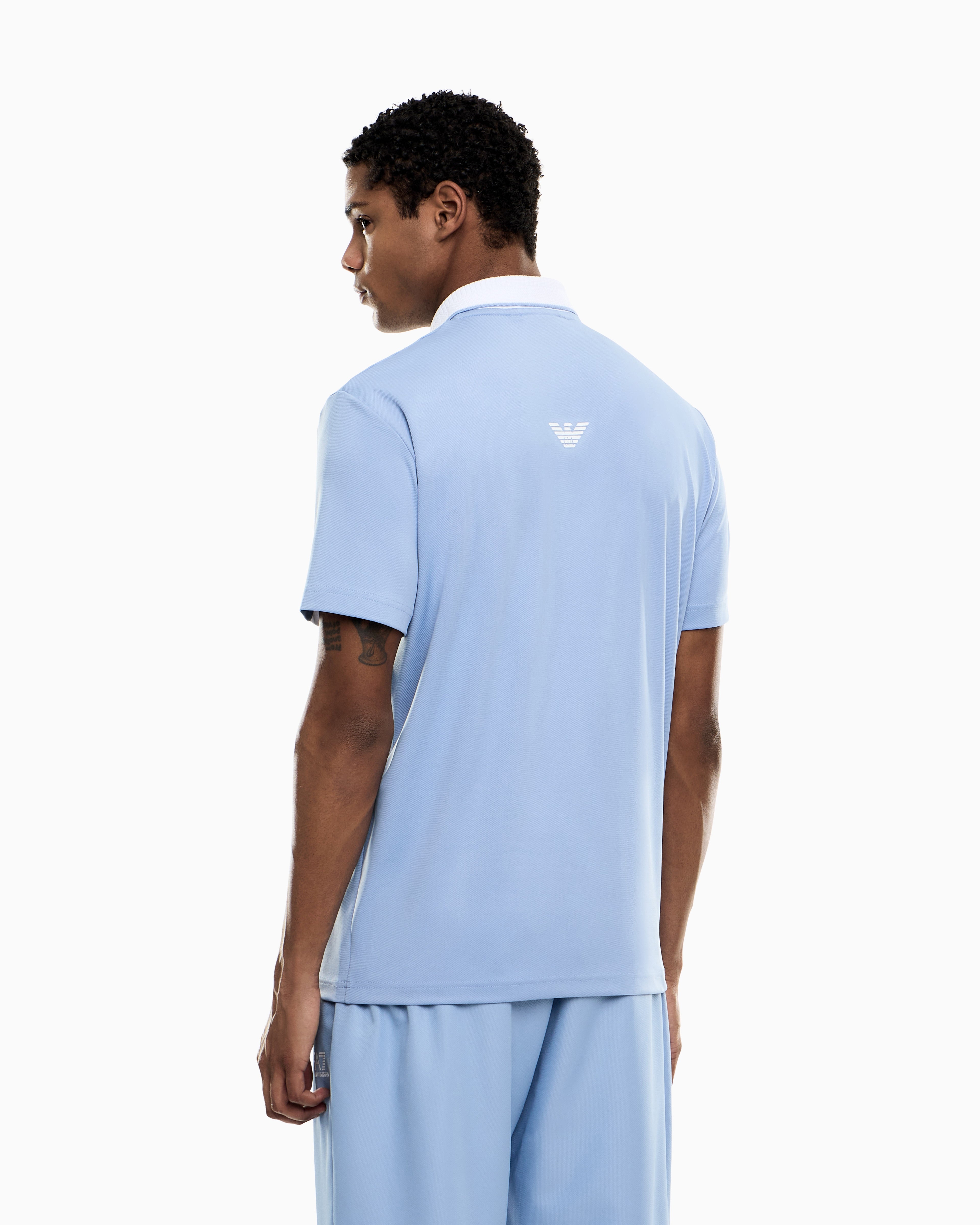 EA7 Tennis Pro zip-up polo shirt in VENTUS7 technical fabric