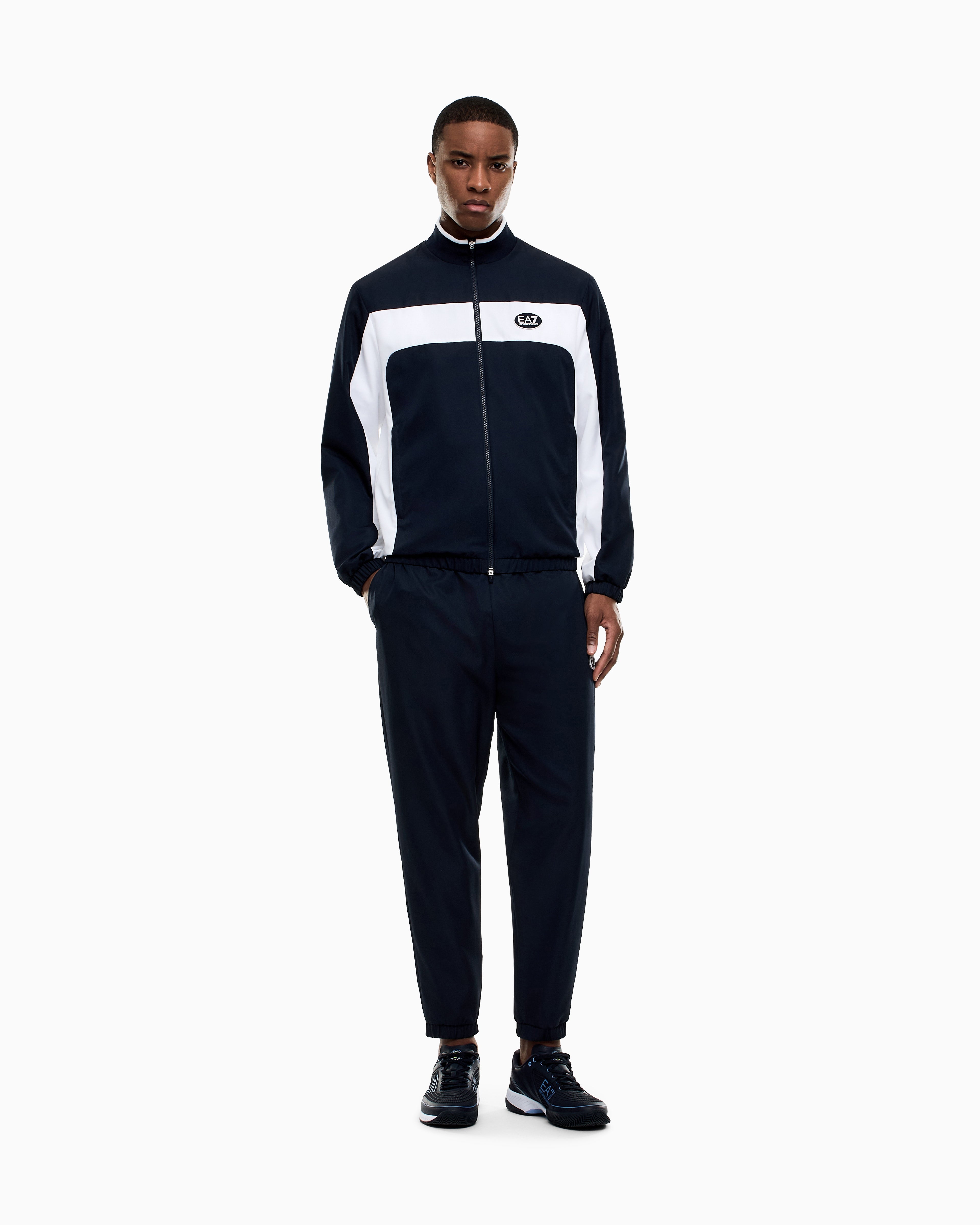 EA7 Pro tennis tracksuit in VENTUS7 colour block technical fabric