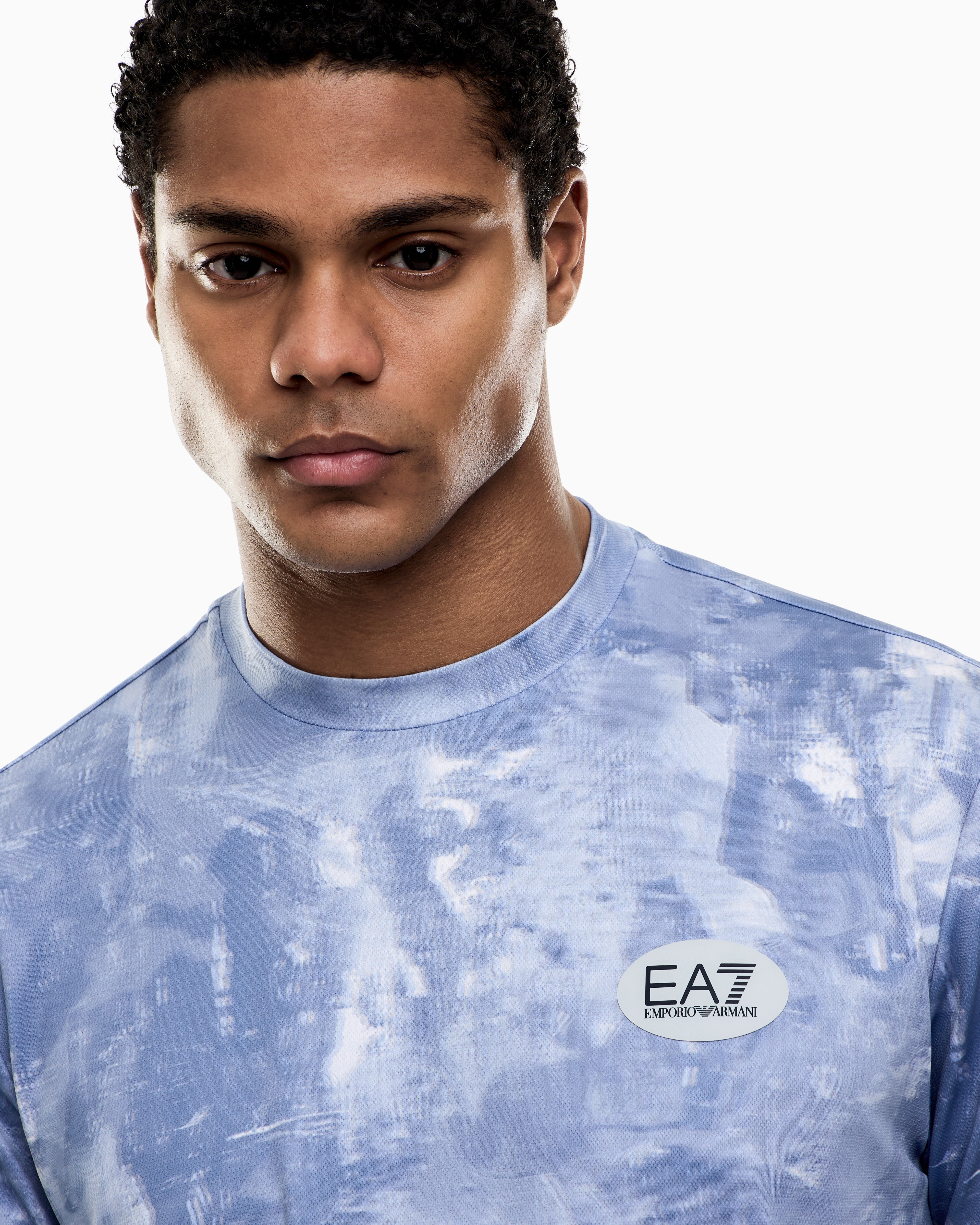 EA7 Tennis Pro print T-shirt in VENTUS7 technical fabric