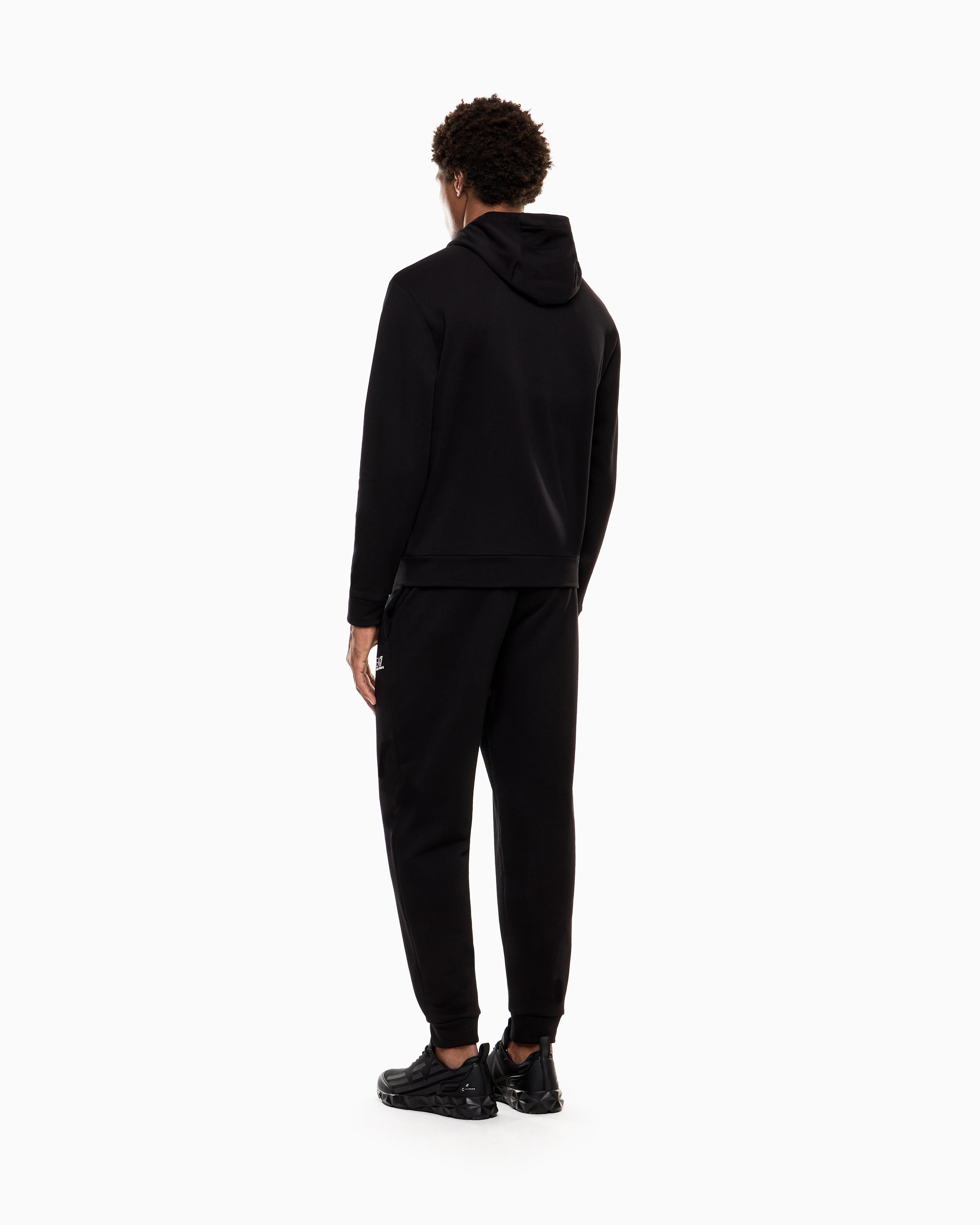 EA7 Summer Block pure cotton tracksuit with hood