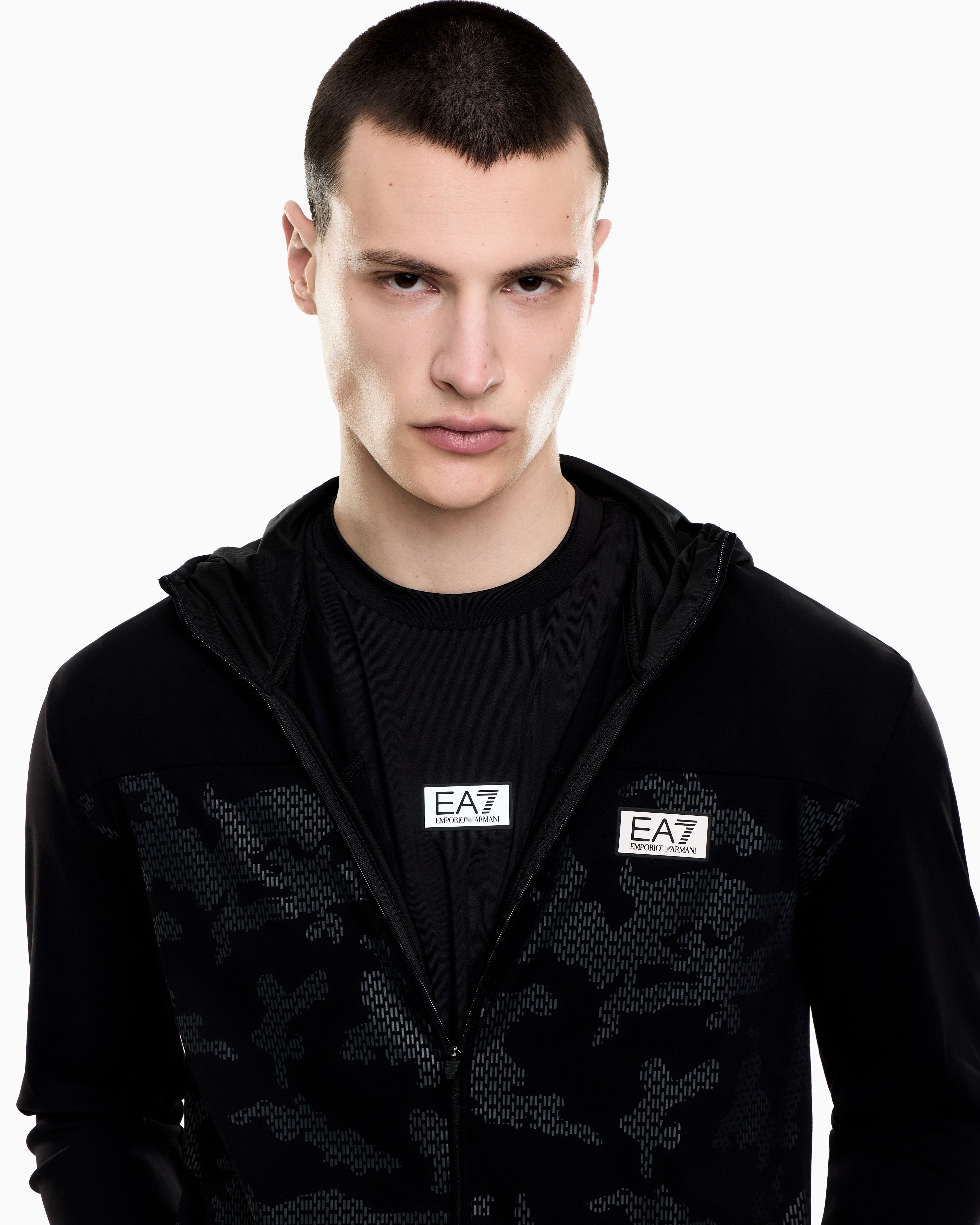 EA7 Dynamic Athlete hooded sweatshirt in VIGOR7 technical fabric