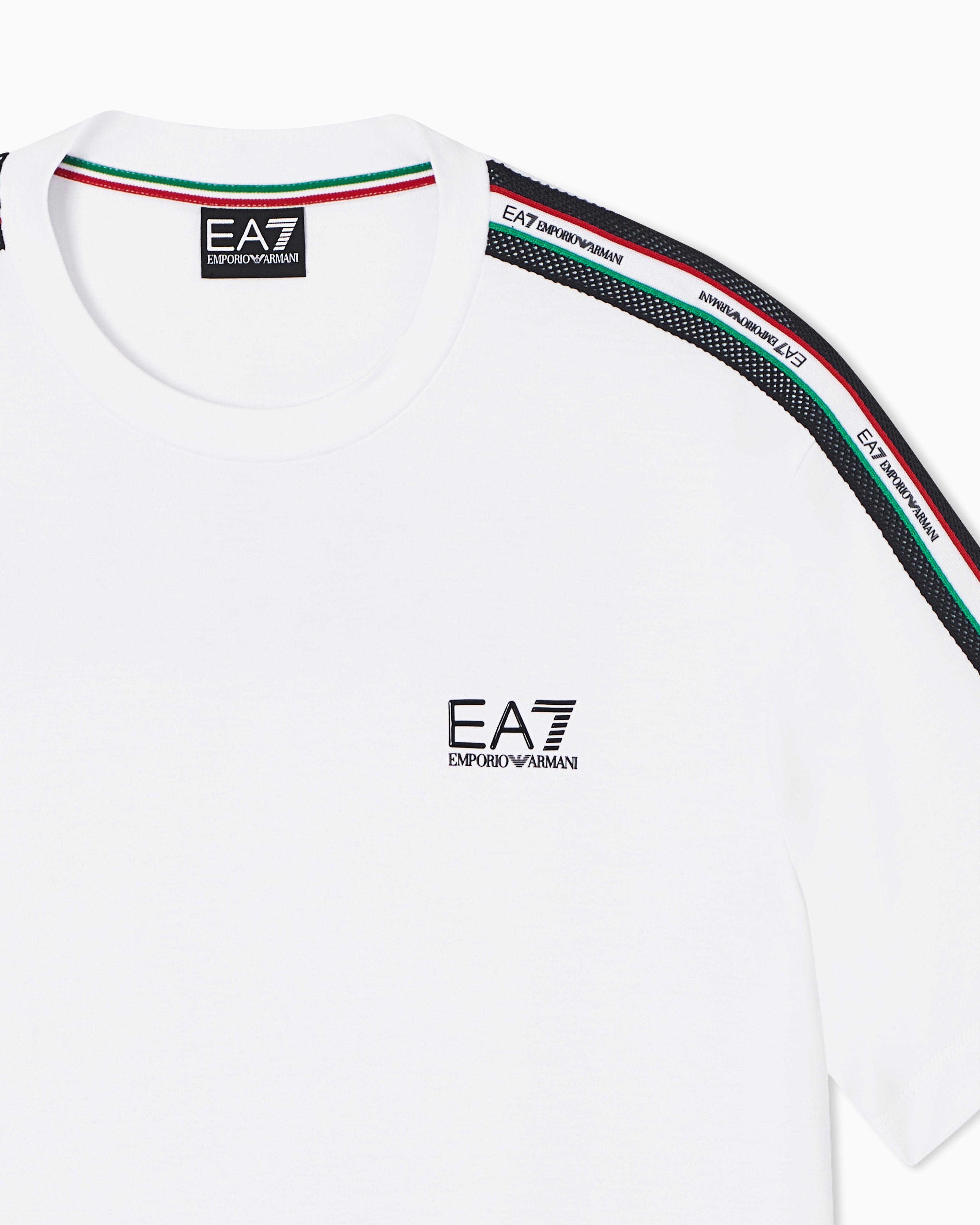 EA7 Italian Spirit cotton-jersey crew-neck T-shirt