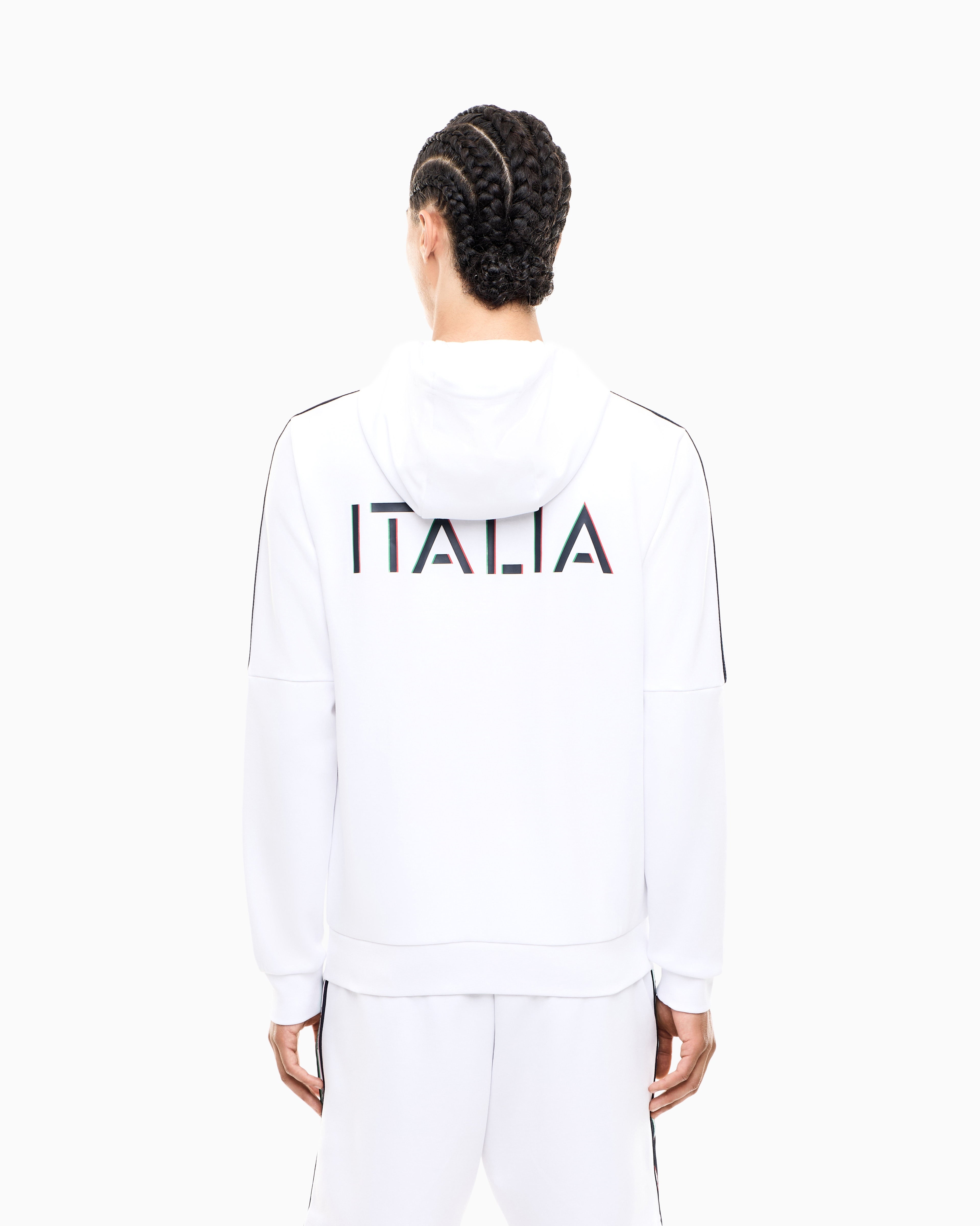 EA7 Italian Spirit jersey hooded sweatshirt