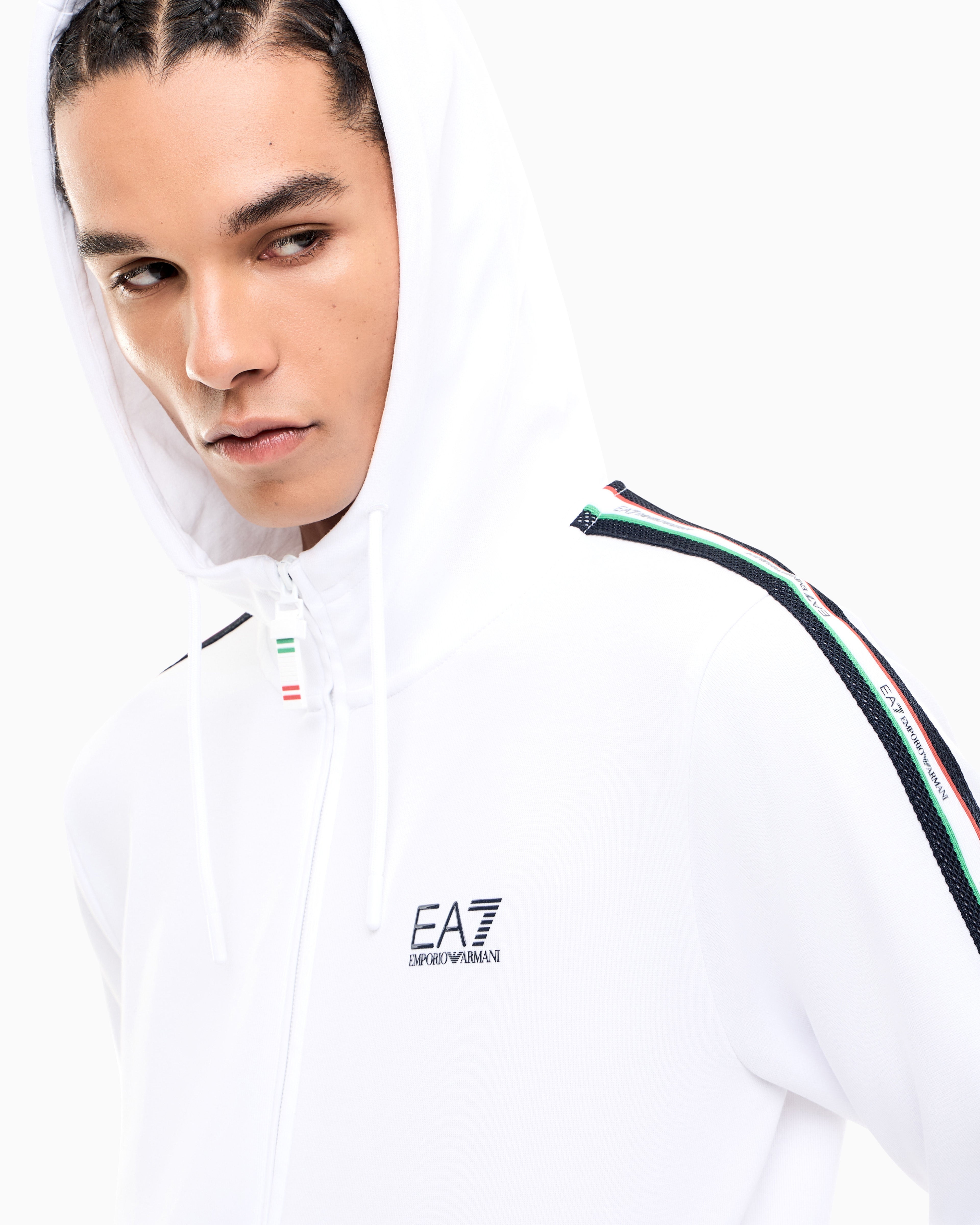 EA7 Italian Spirit jersey hooded sweatshirt