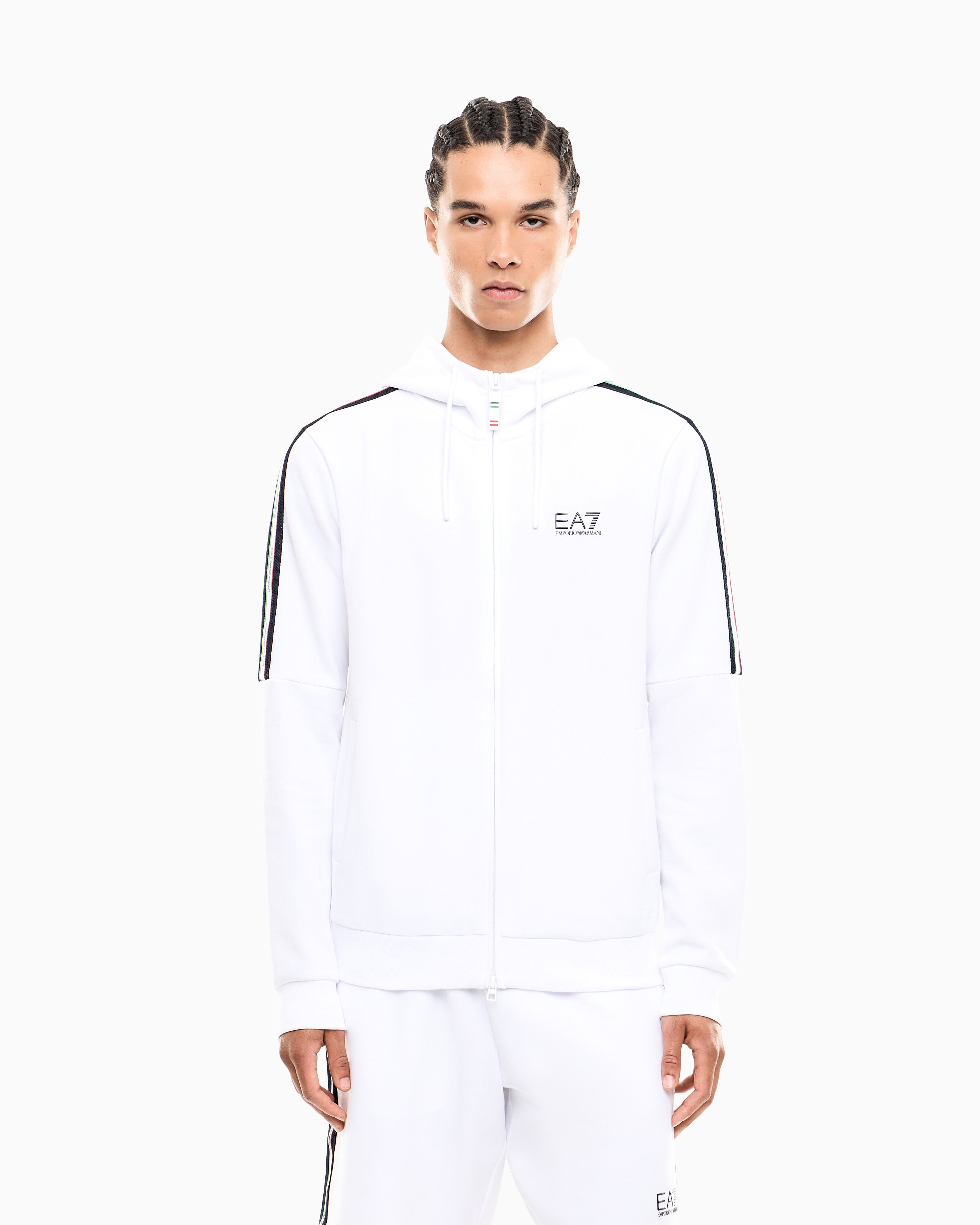 EA7 Italian Spirit jersey hooded sweatshirt