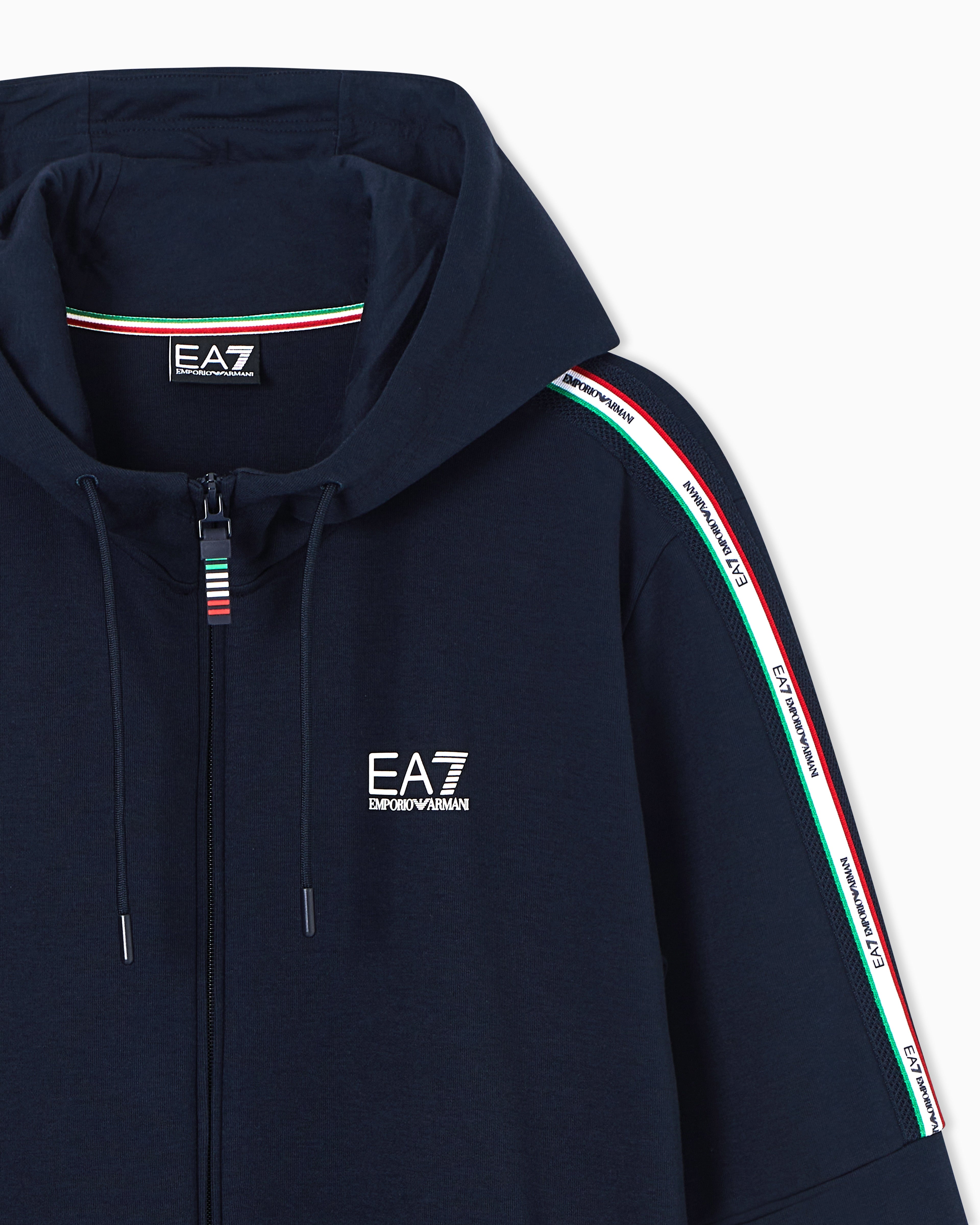 EA7 Italian Spirit jersey hooded sweatshirt