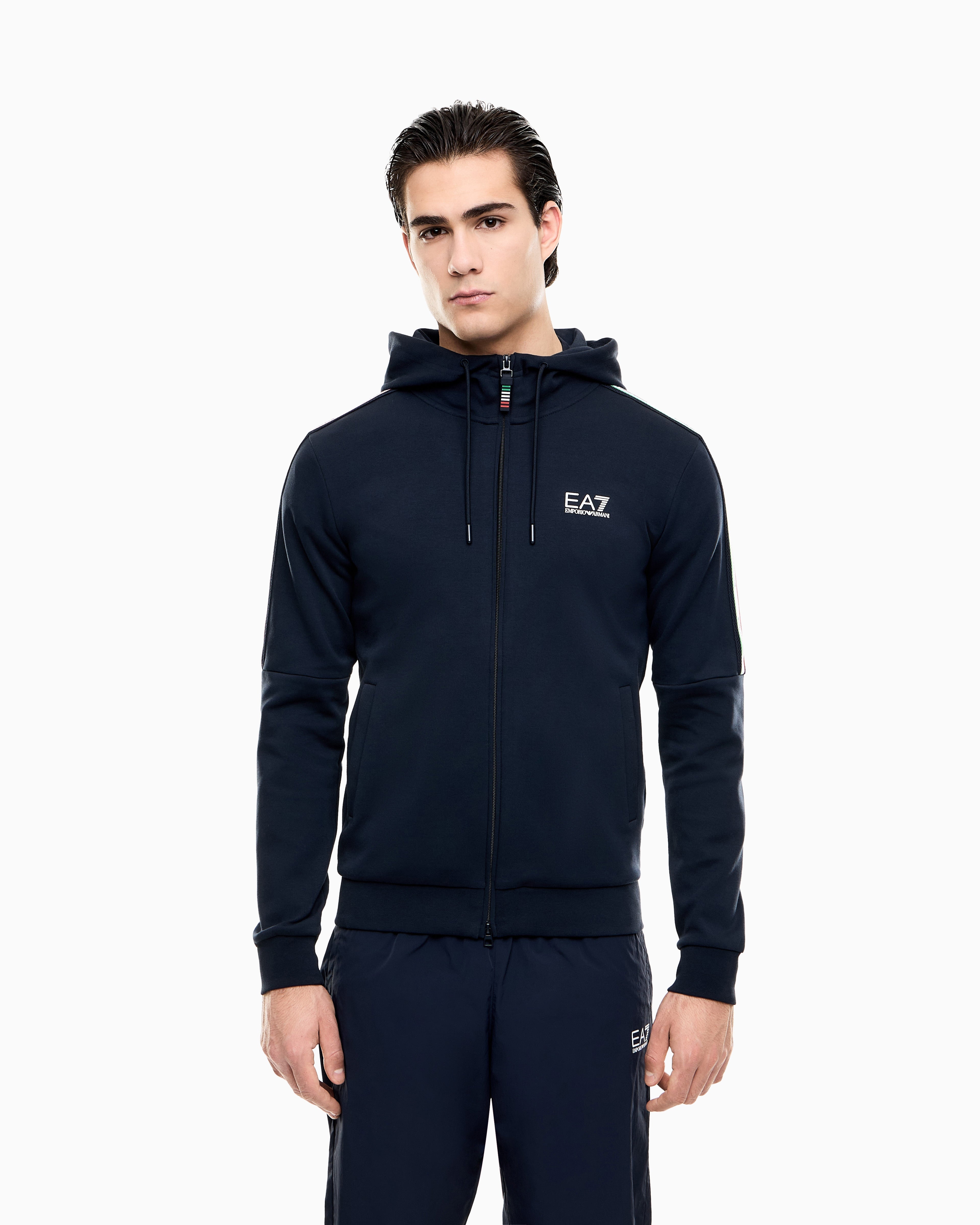 EA7 Italian Spirit jersey hooded sweatshirt