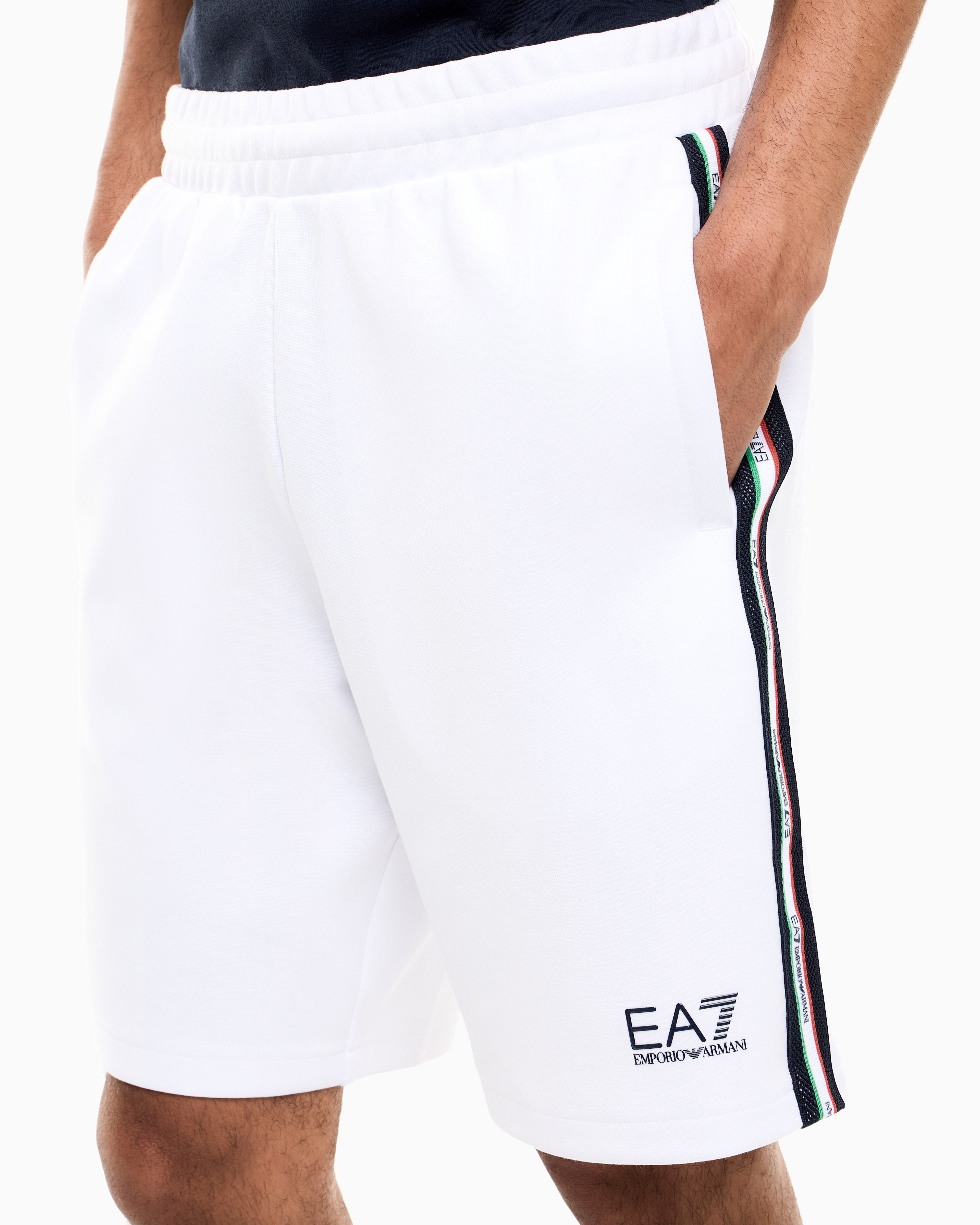 EA7 Italian Spirit cotton-blend Bermuda shorts