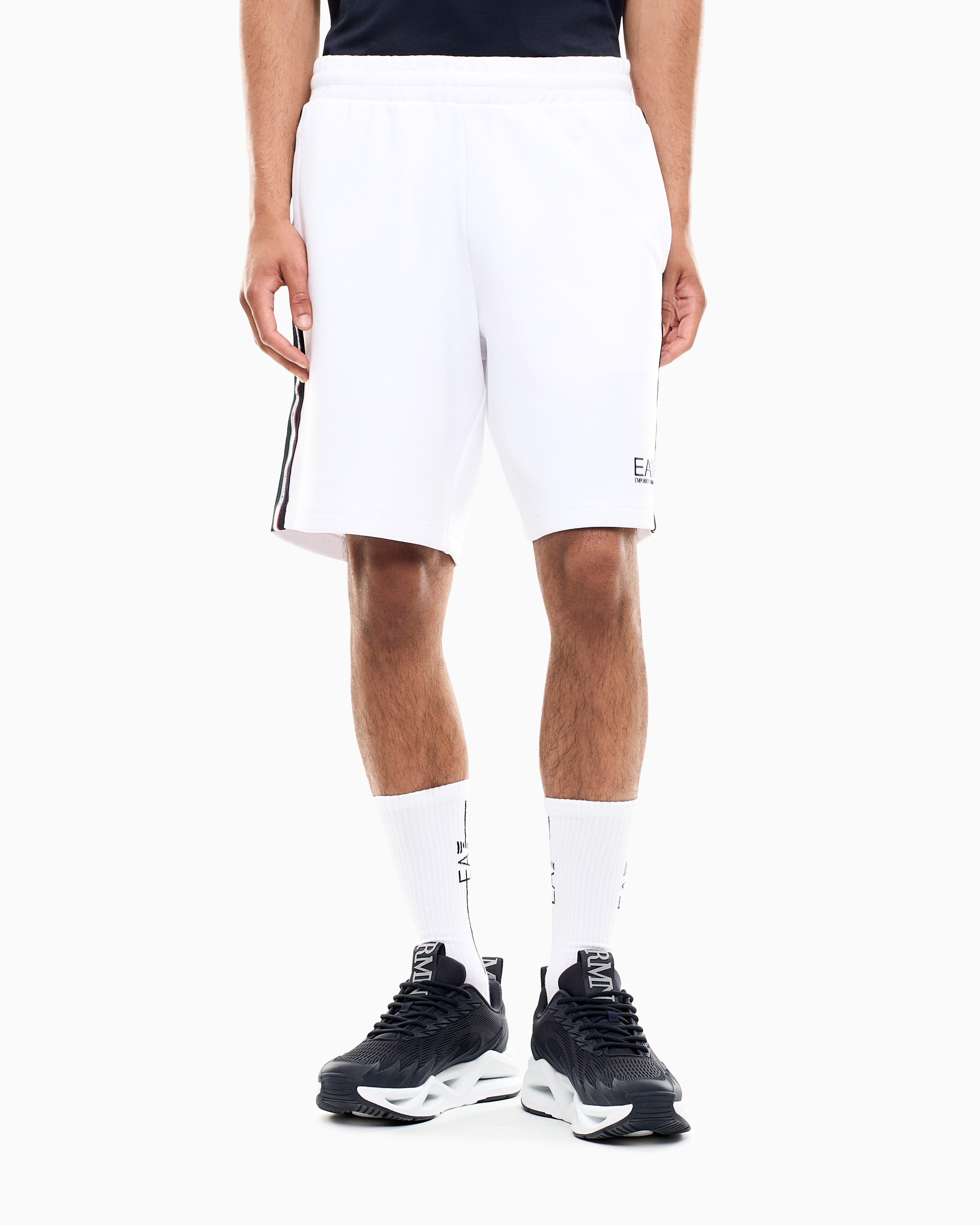 EA7 Italian Spirit cotton-blend Bermuda shorts