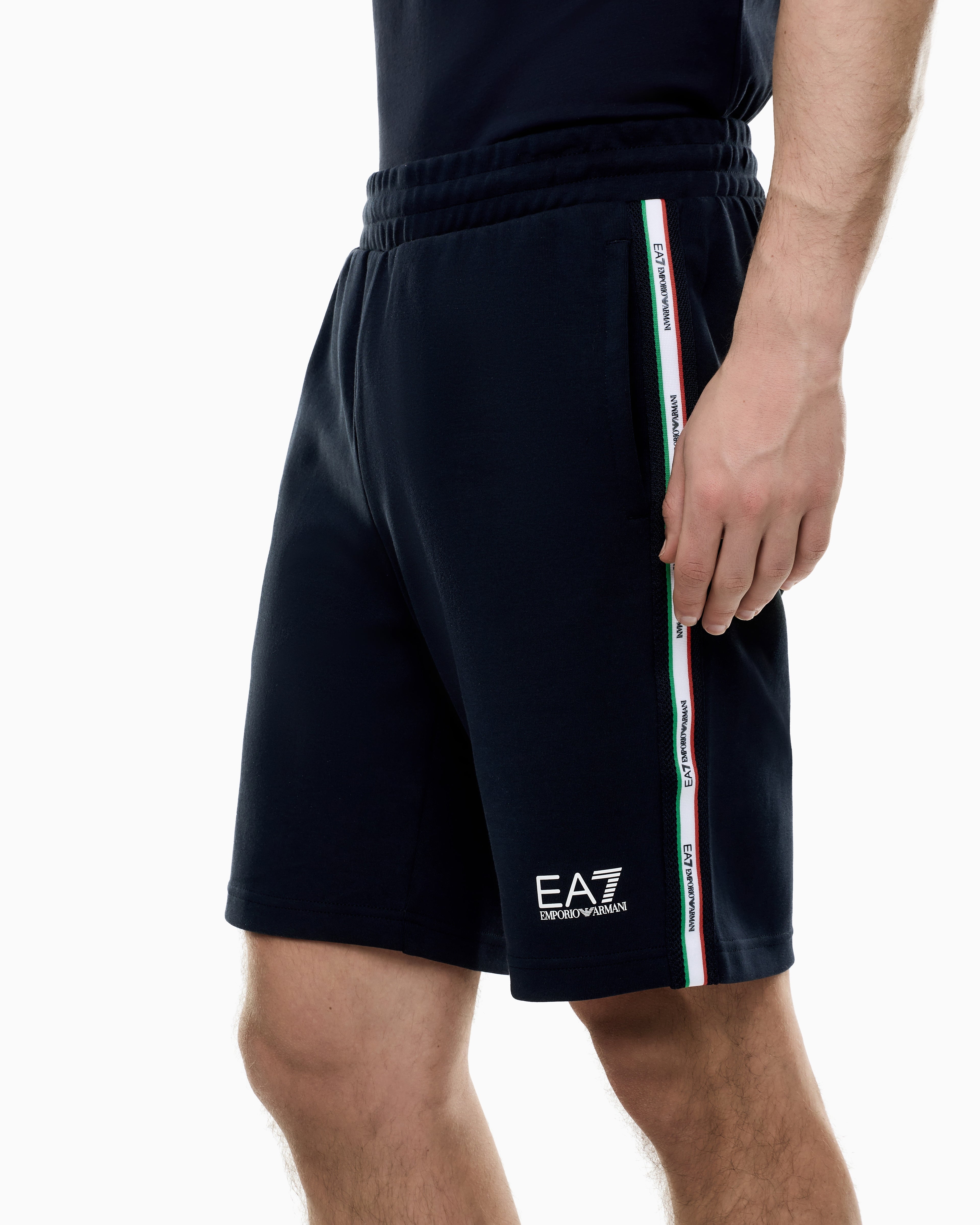 EA7 Italian Spirit cotton-blend Bermuda shorts