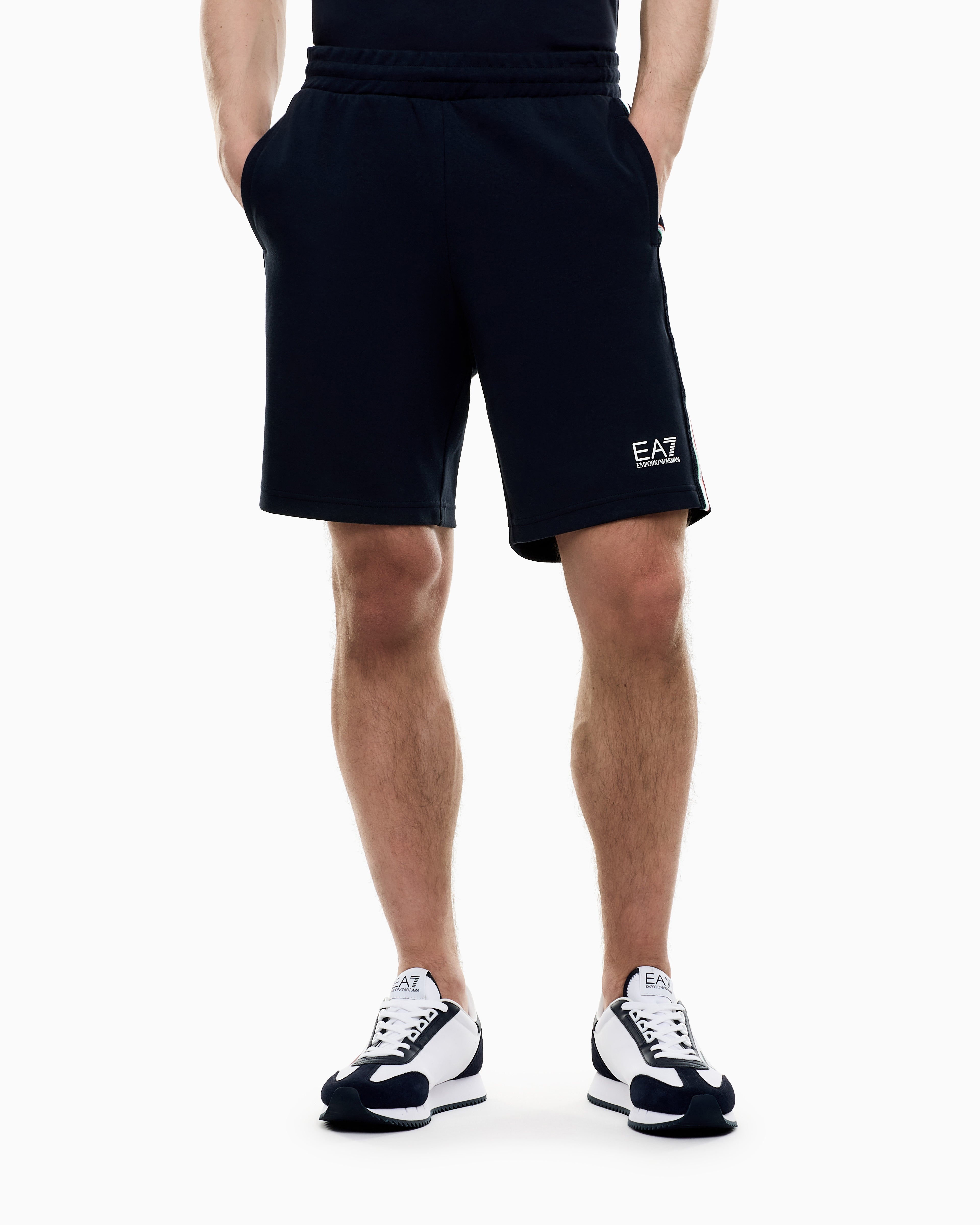 EA7 Italian Spirit cotton-blend Bermuda shorts