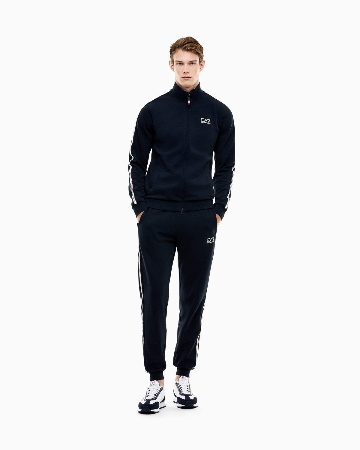 EA7 Italian Spirit cotton-blend tracksuit