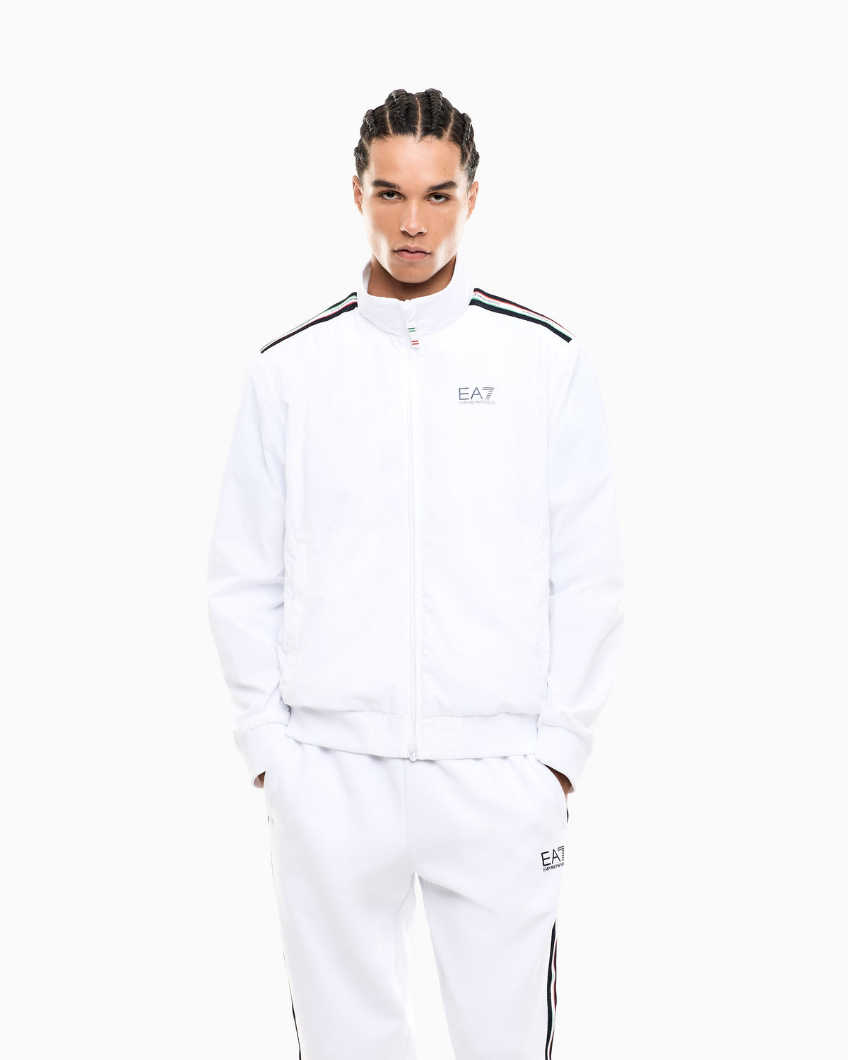 EA7 Italian Spirit nylon zip-up sweatshirt