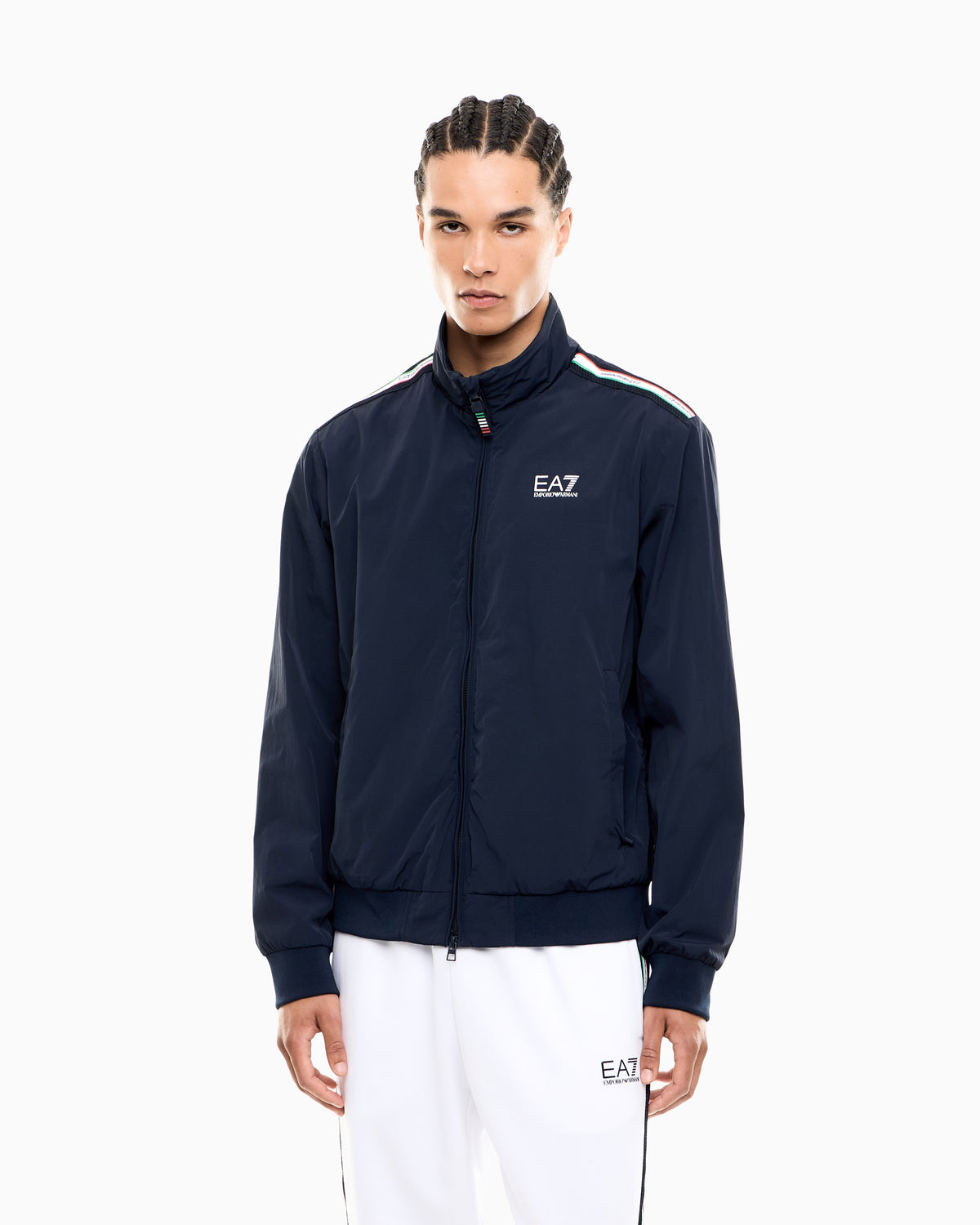 EA7 Italian Spirit nylon zip-up sweatshirt
