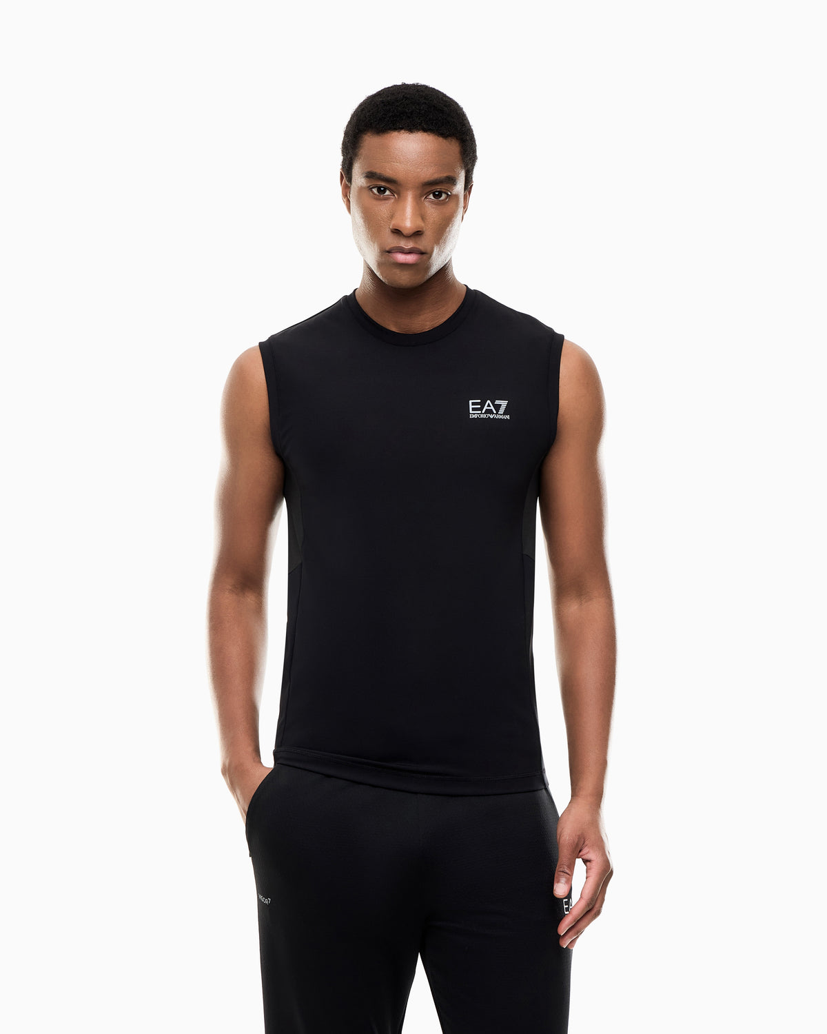 EA7 Tank Vigor 7 slim fit in technical fabric with elastane