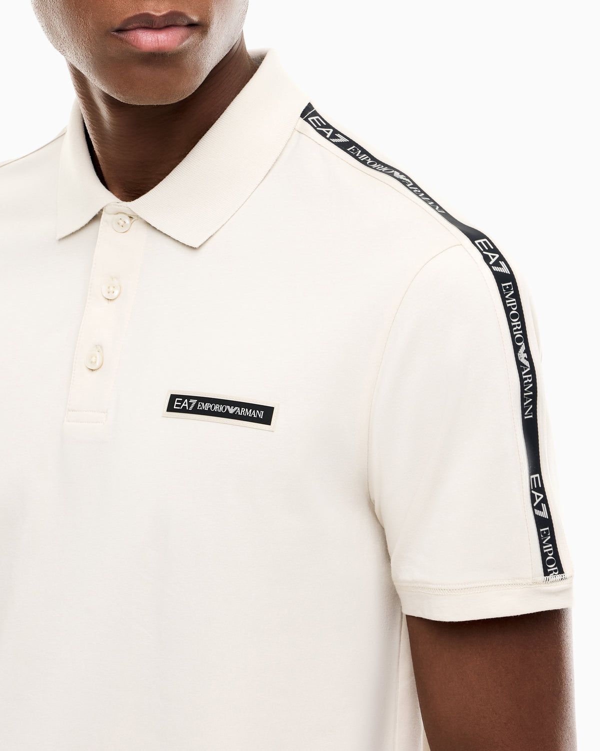 EA7 Regular fit polo shirt Logo Series in stretch cotton jersey