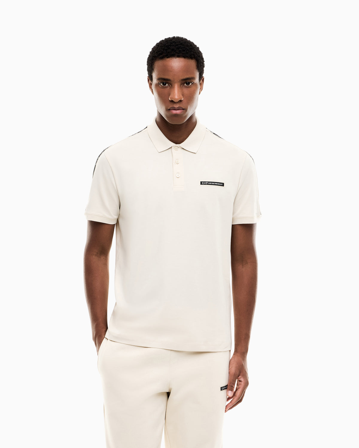 EA7 Regular fit polo shirt Logo Series in stretch cotton jersey