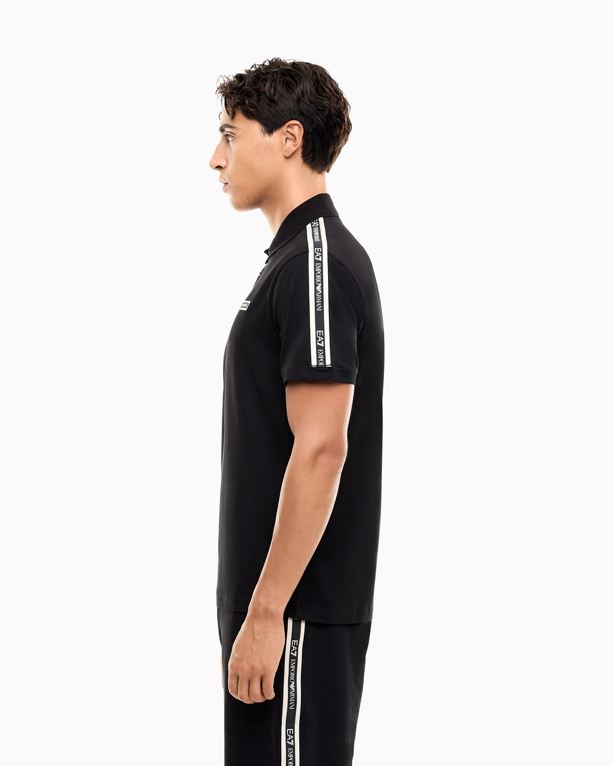 EA7 Regular fit polo shirt Logo Series in stretch cotton jersey