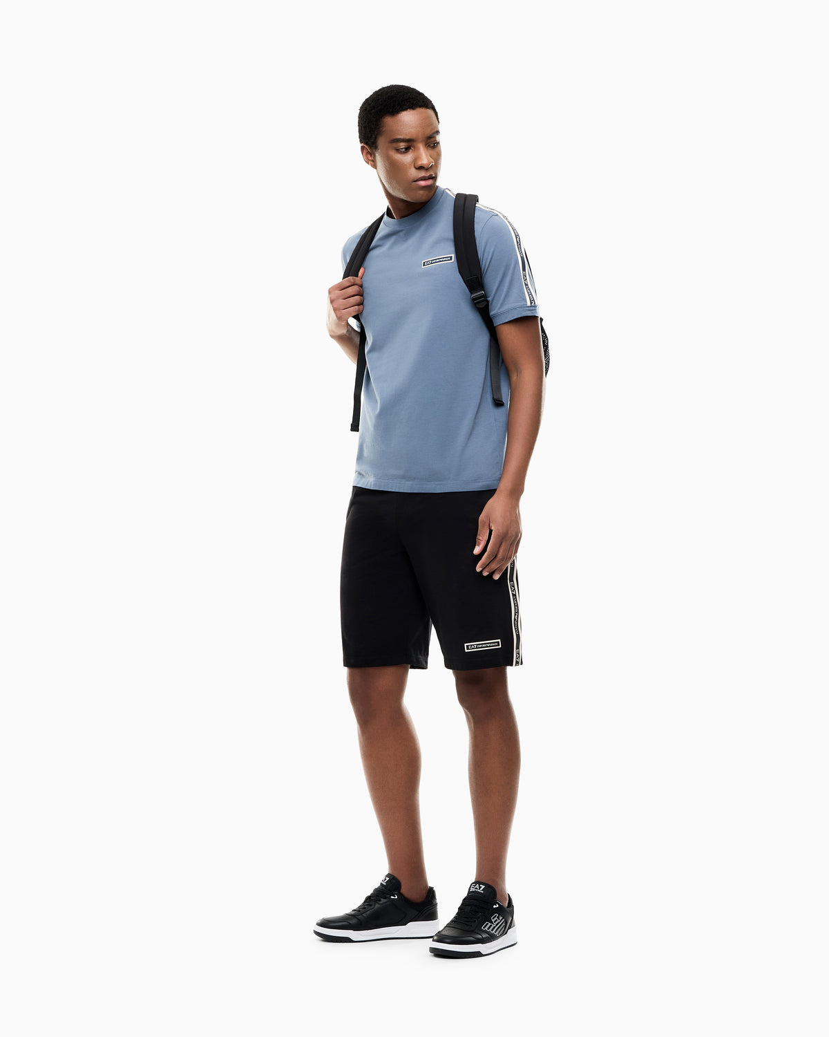 EA7 Bermuda Logo Series slim fit in cotton jersey