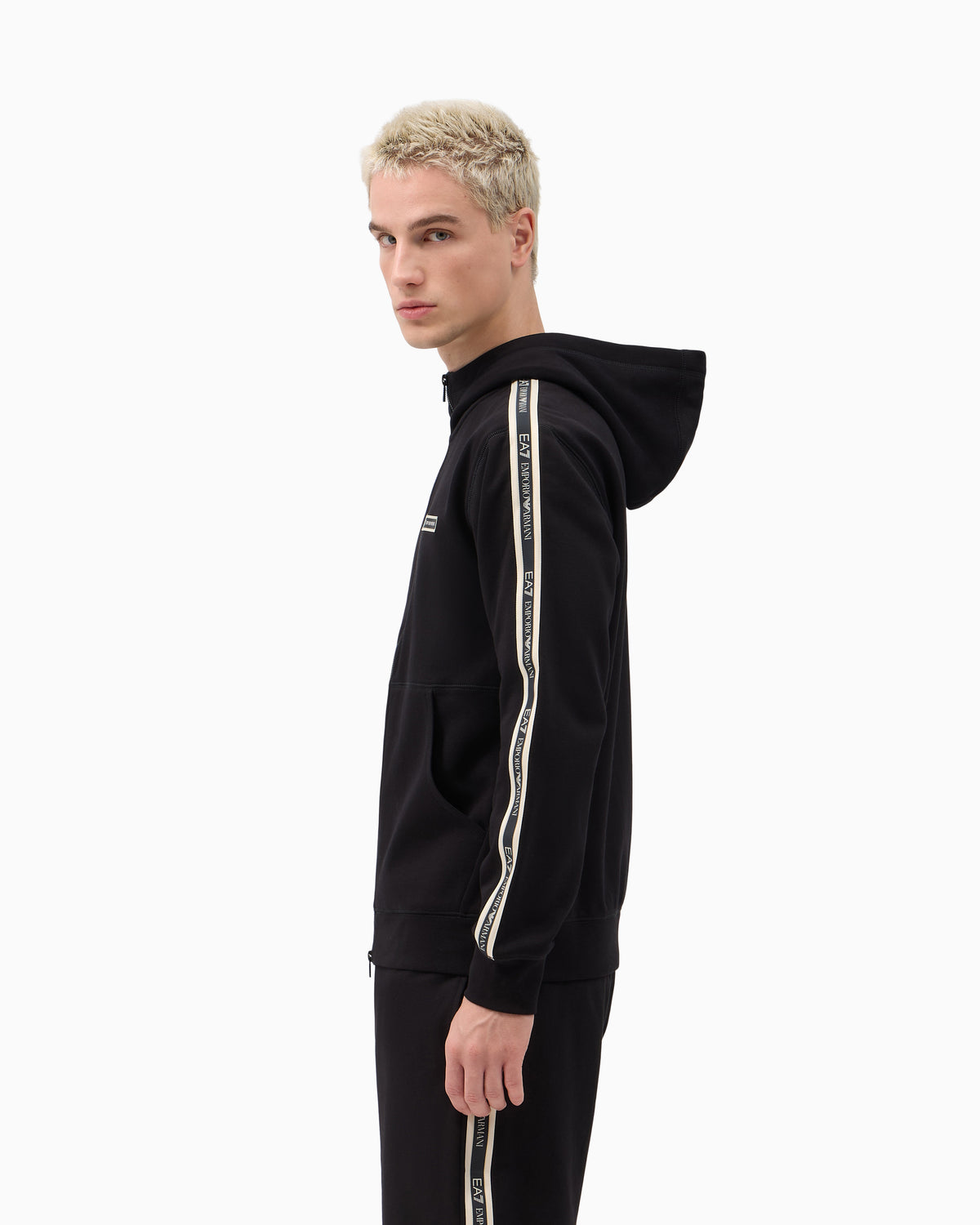EA7 Hoodie Logo Series regular fit in cotton with tape