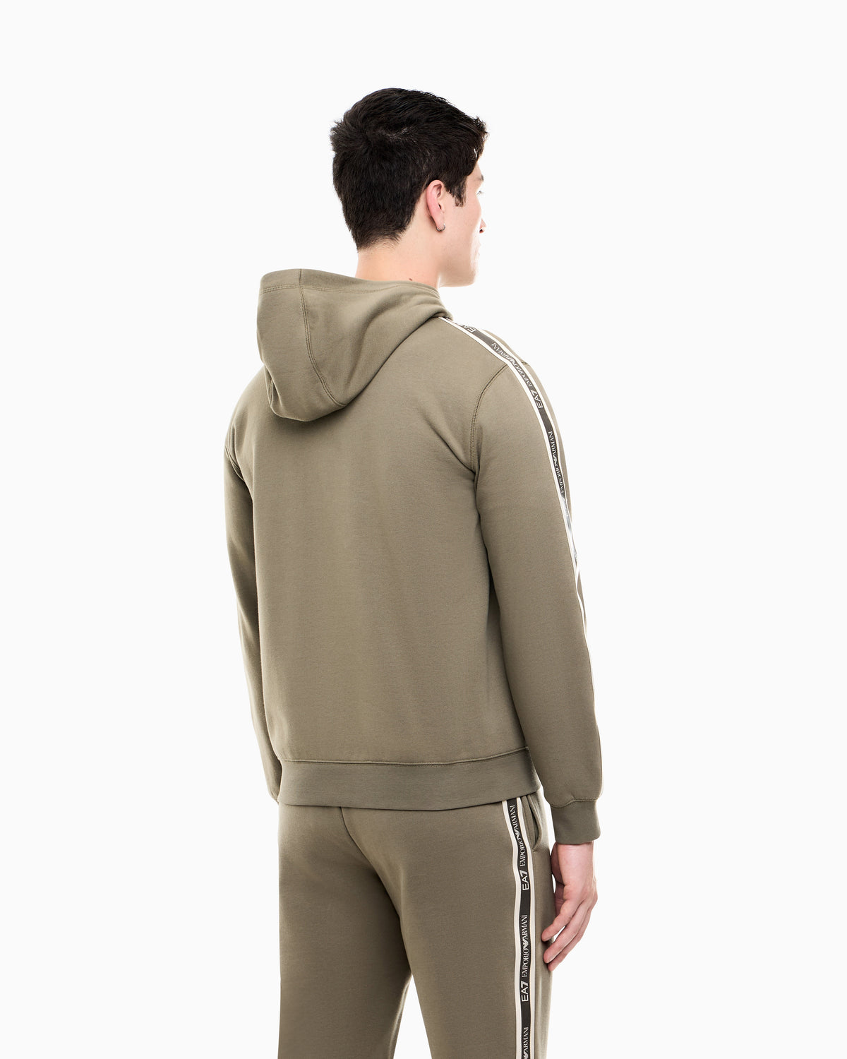 EA7 Slim fit pants Logo Series in cotton jersey with tape