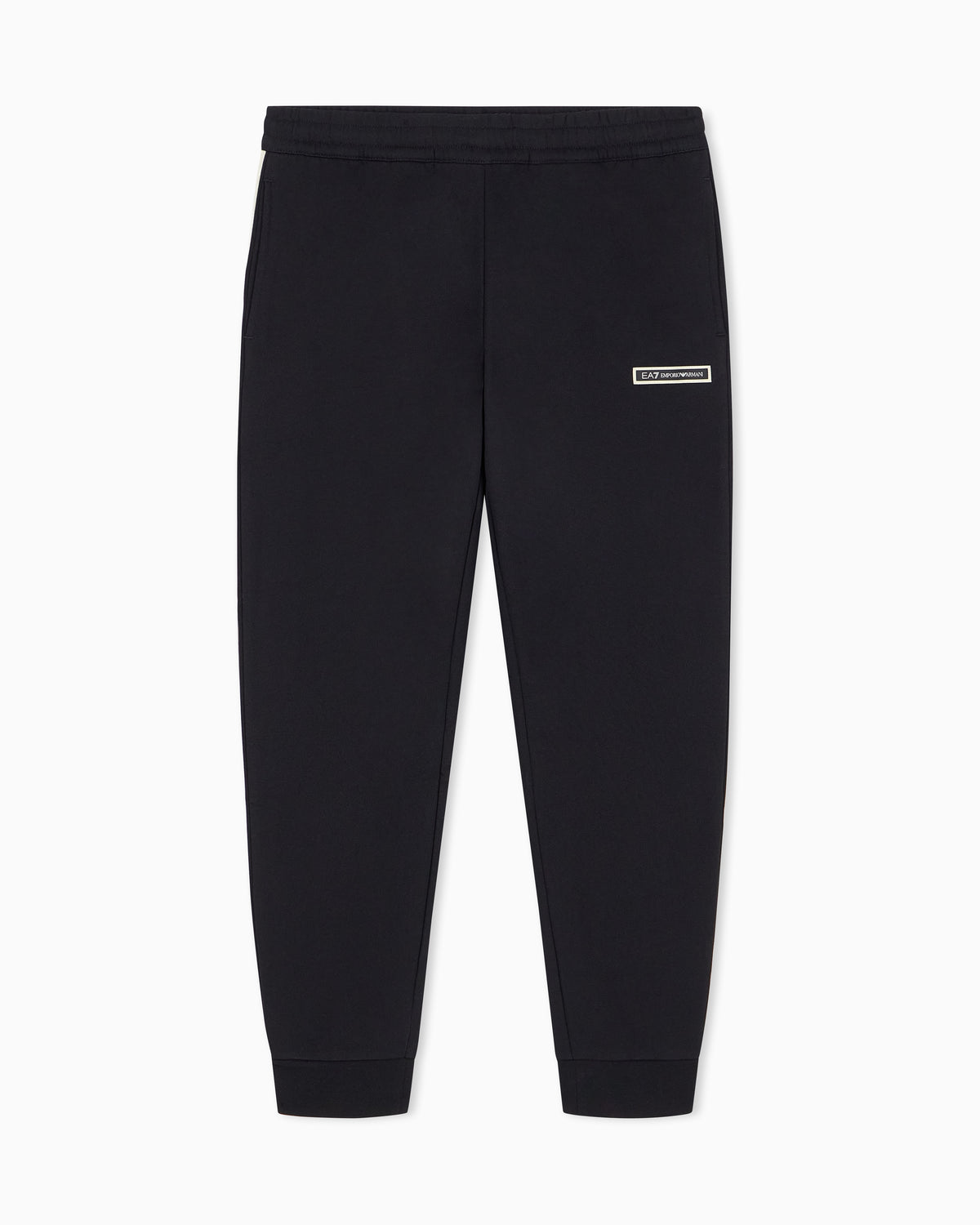 EA7 Slim fit pants Logo Series in cotton jersey with tape