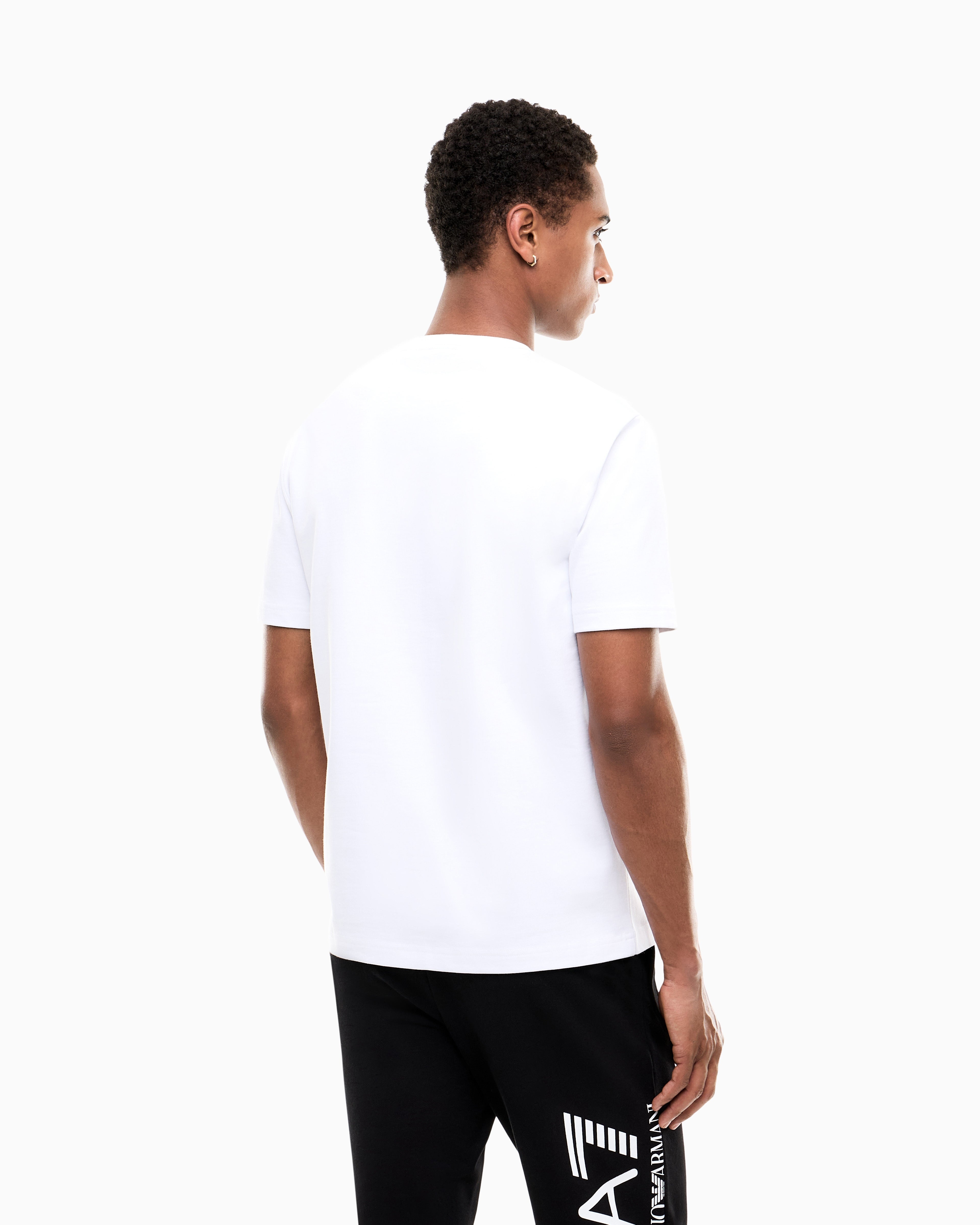 EA7 T-shirt Logo Series in cotton jersey with oversized logo