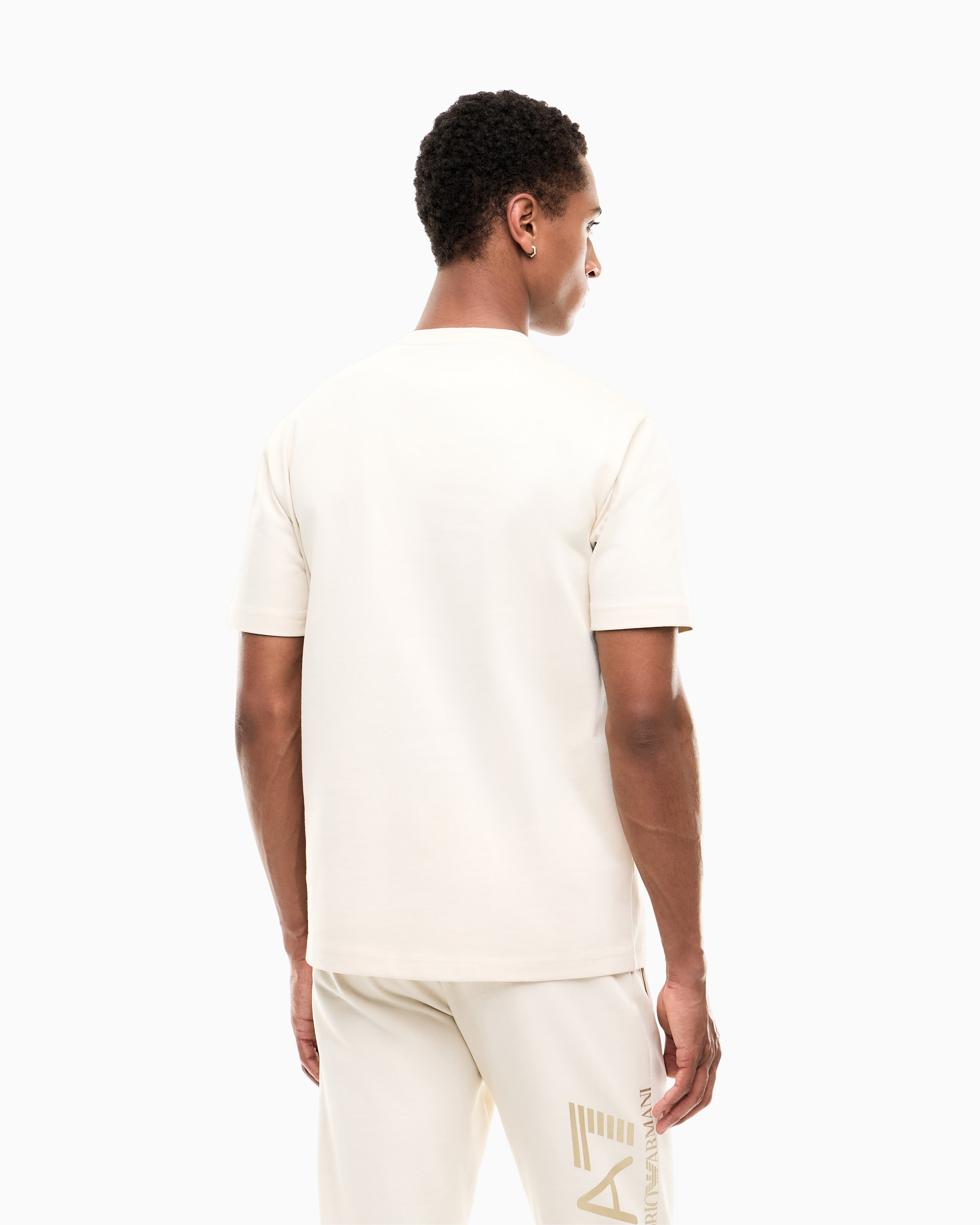 EA7 T-shirt Logo Series in cotton jersey with oversized logo