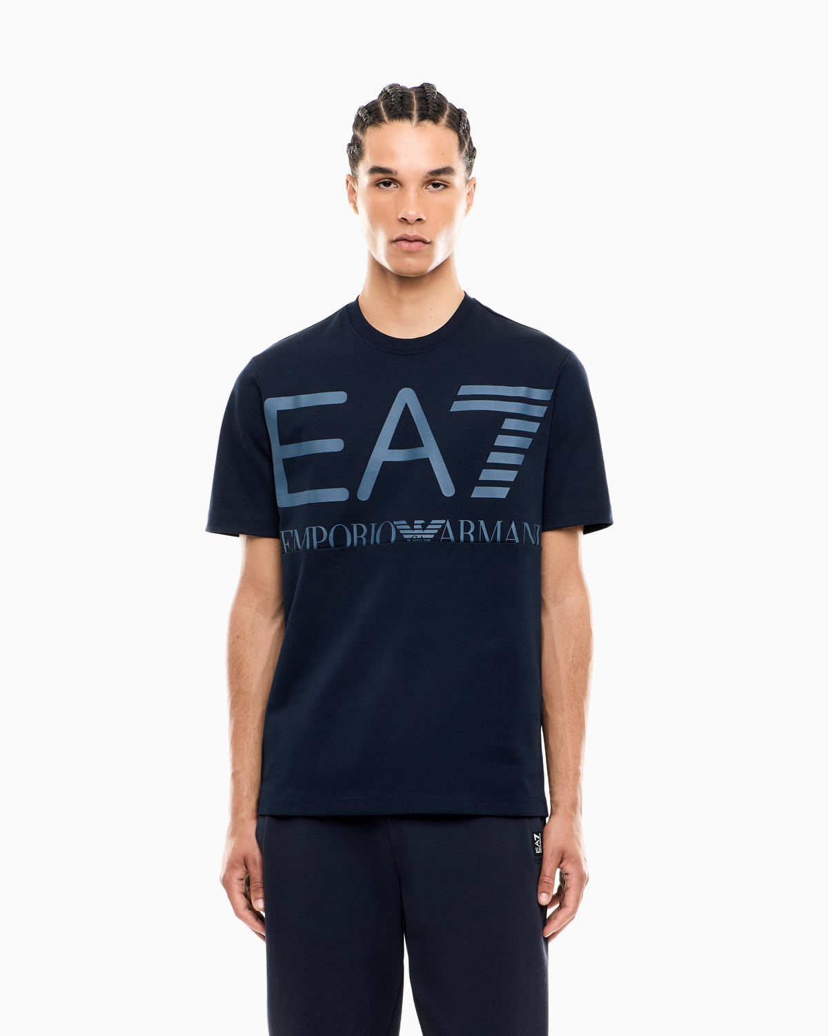 EA7 T-shirt Logo Series in cotton jersey with oversized logo